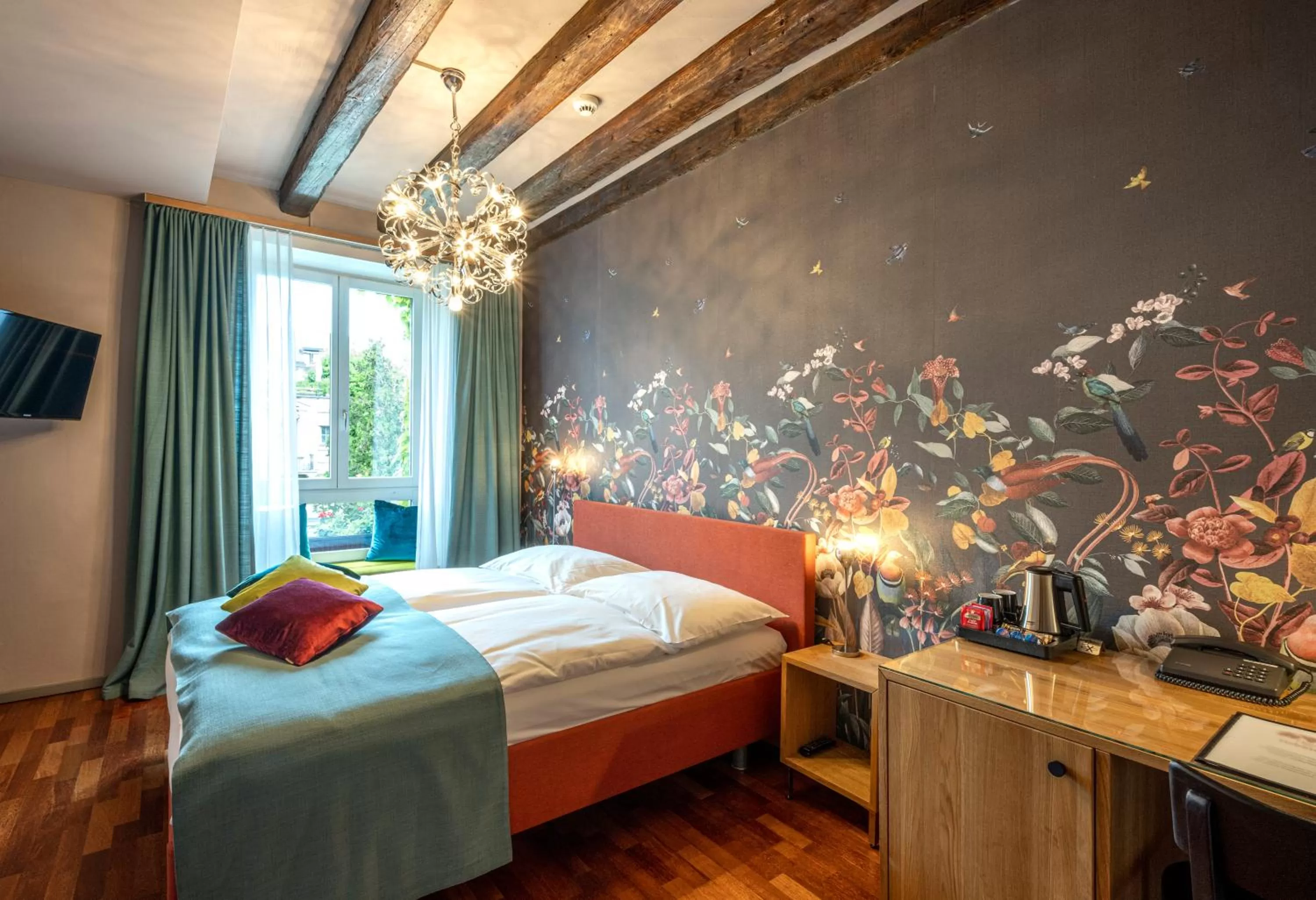 Bed in Hotel Rebstock