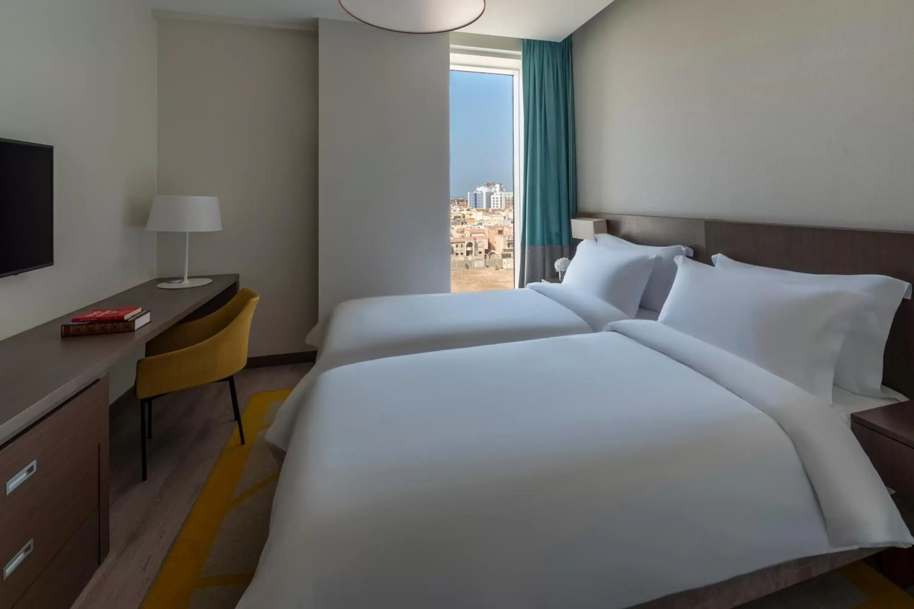 View (from property/room), Bed in Adagio Aparthotel Jeddah Malik Road