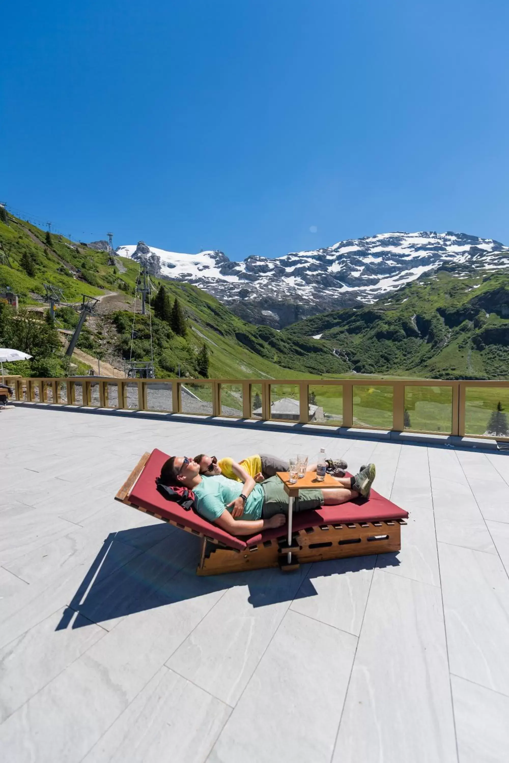 Balcony/Terrace in Berghotel Trübsee