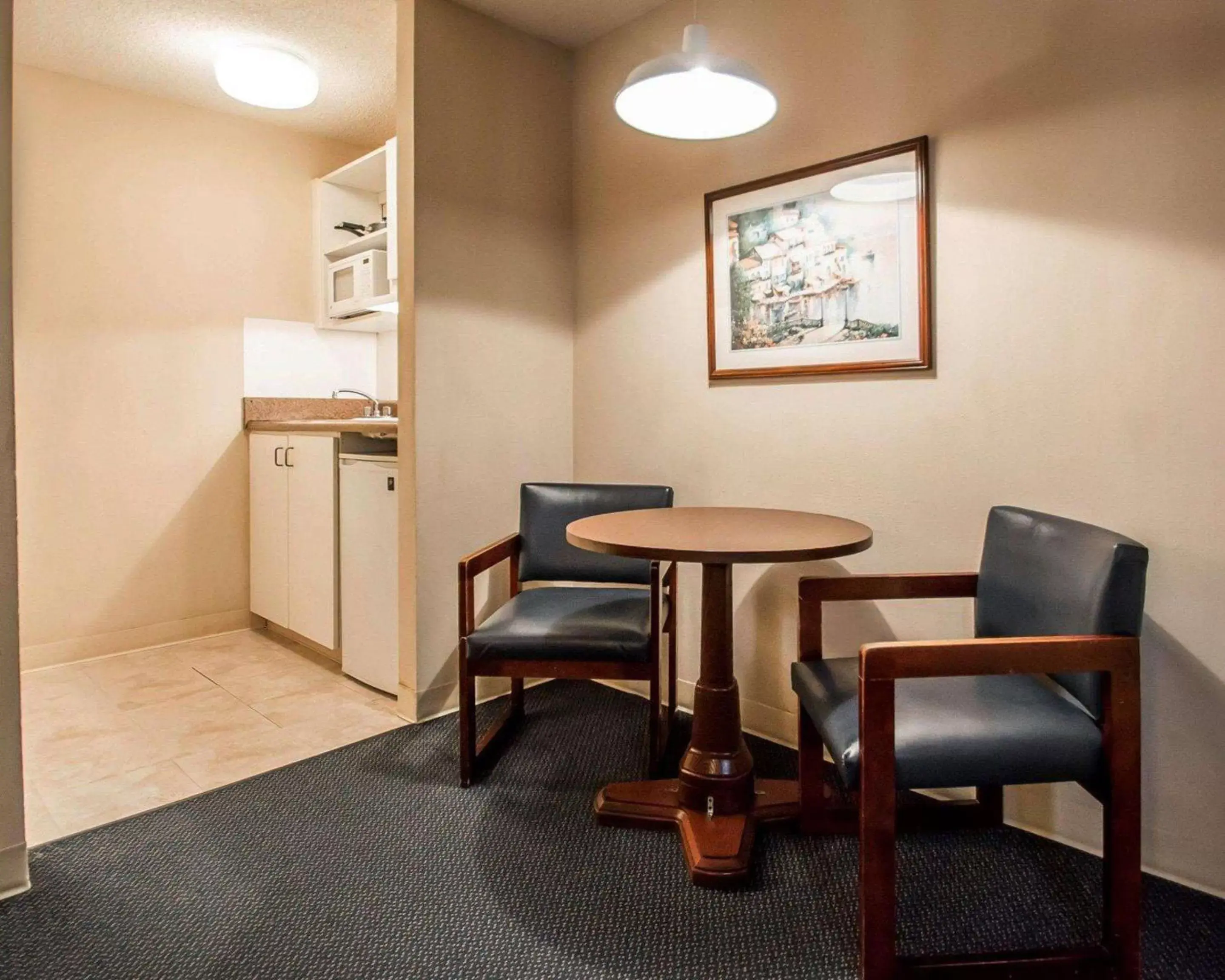 Kitchen or kitchenette, Seating Area in Suburban Studios Airport