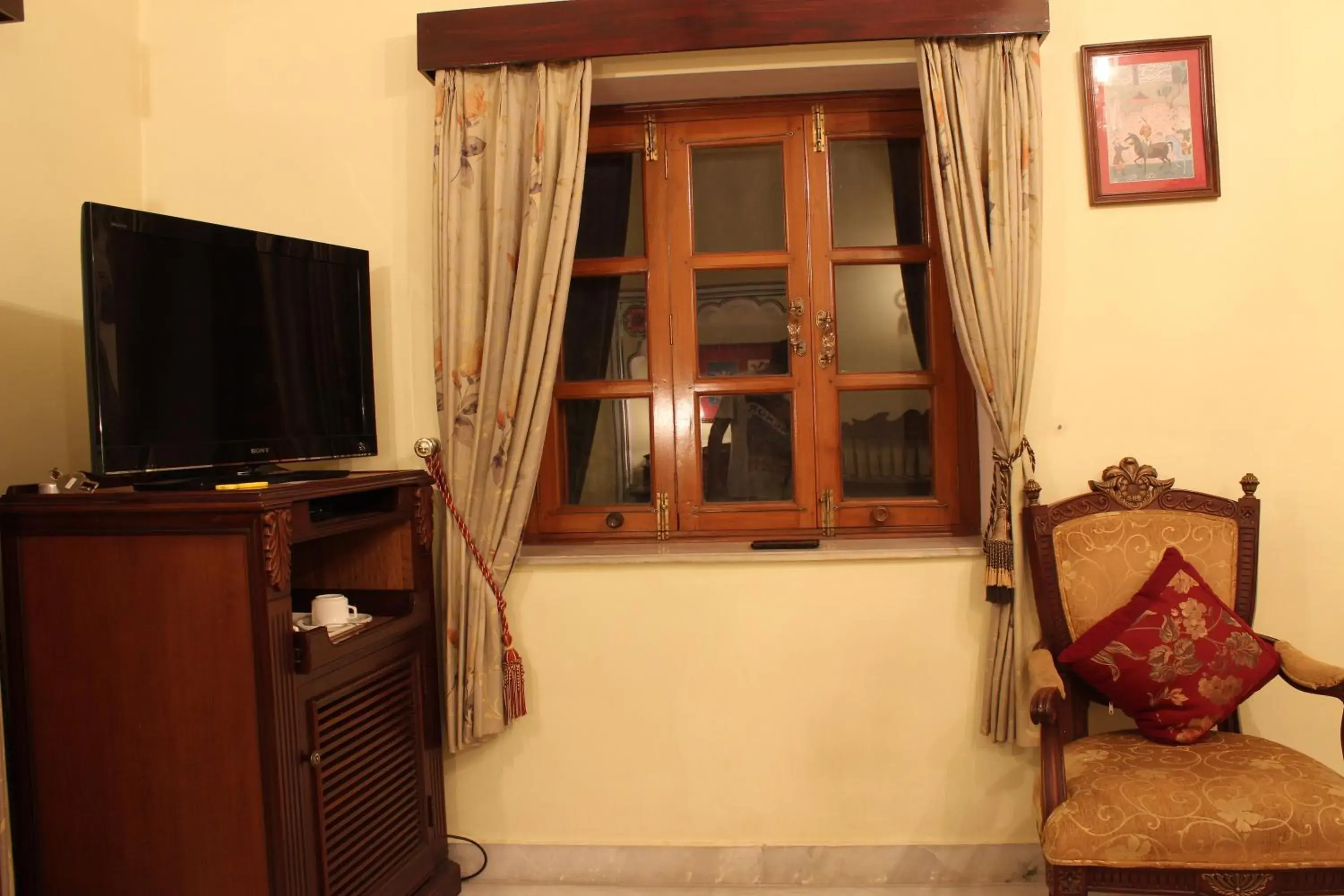 Bedroom, TV/Entertainment Center in Madhuban - A Heritage Home