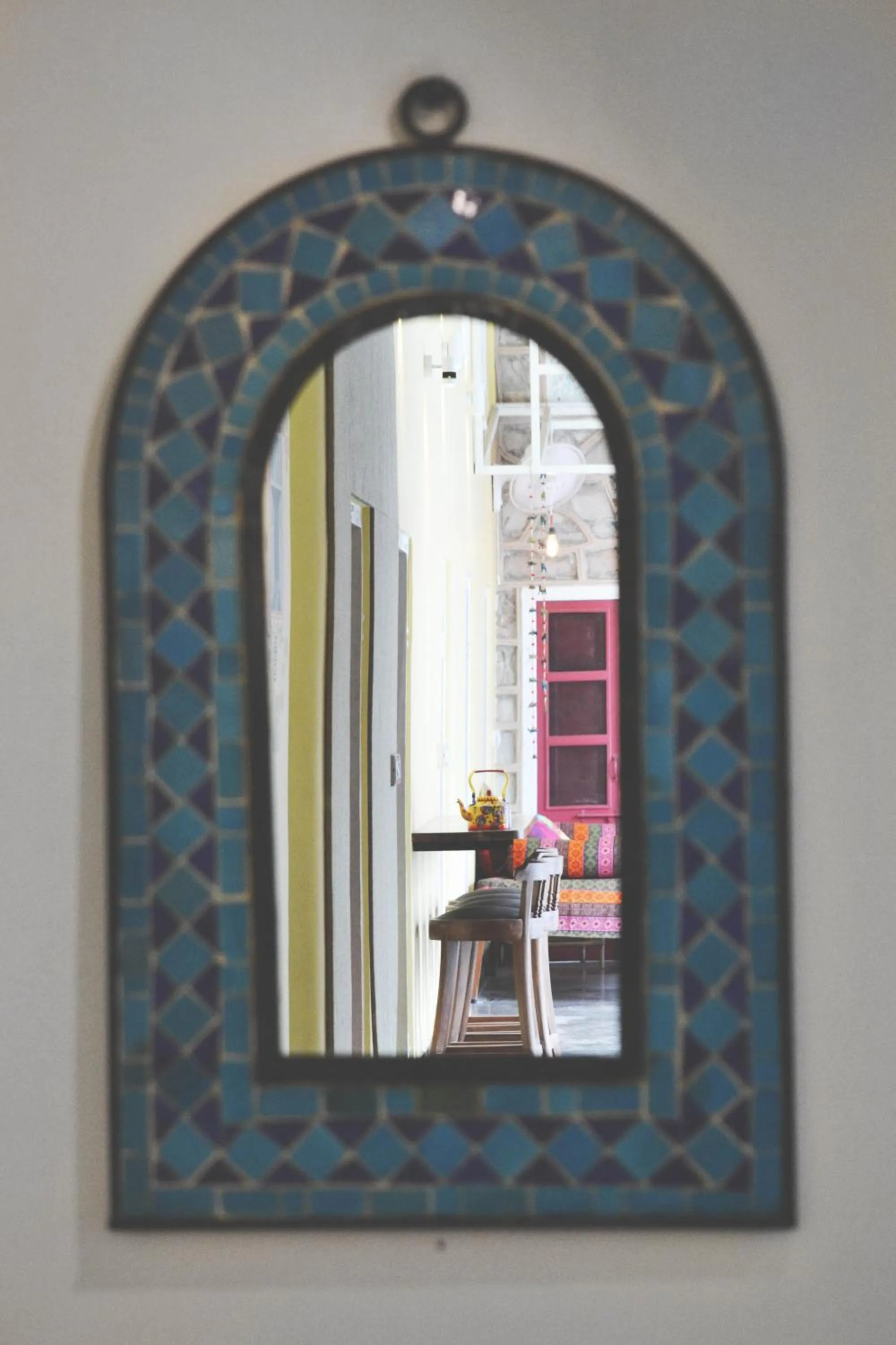 Decorative detail in Jaipur Jantar Hostel