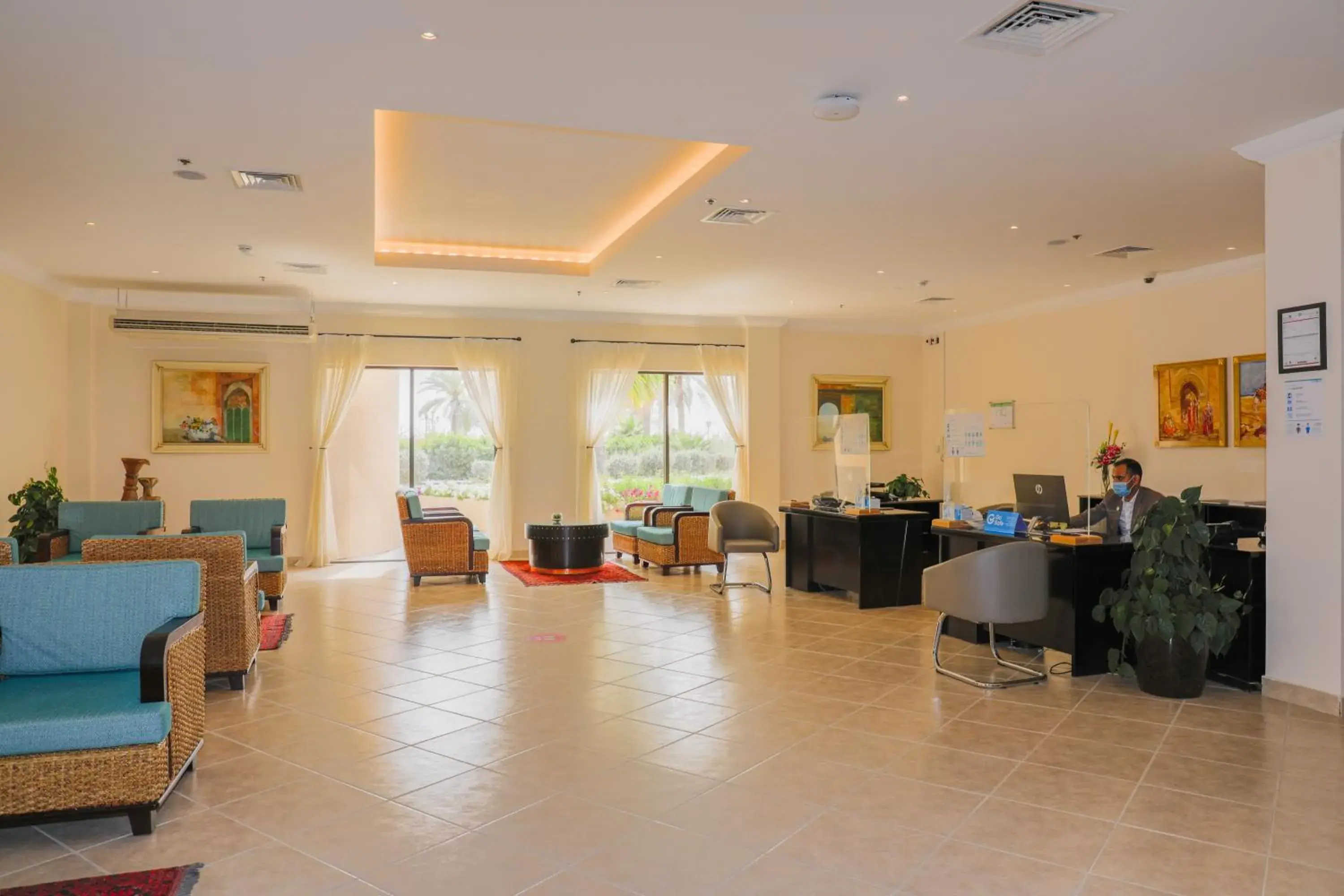 Lobby or reception, Restaurant/Places to Eat in Dhafra Beach Hotel