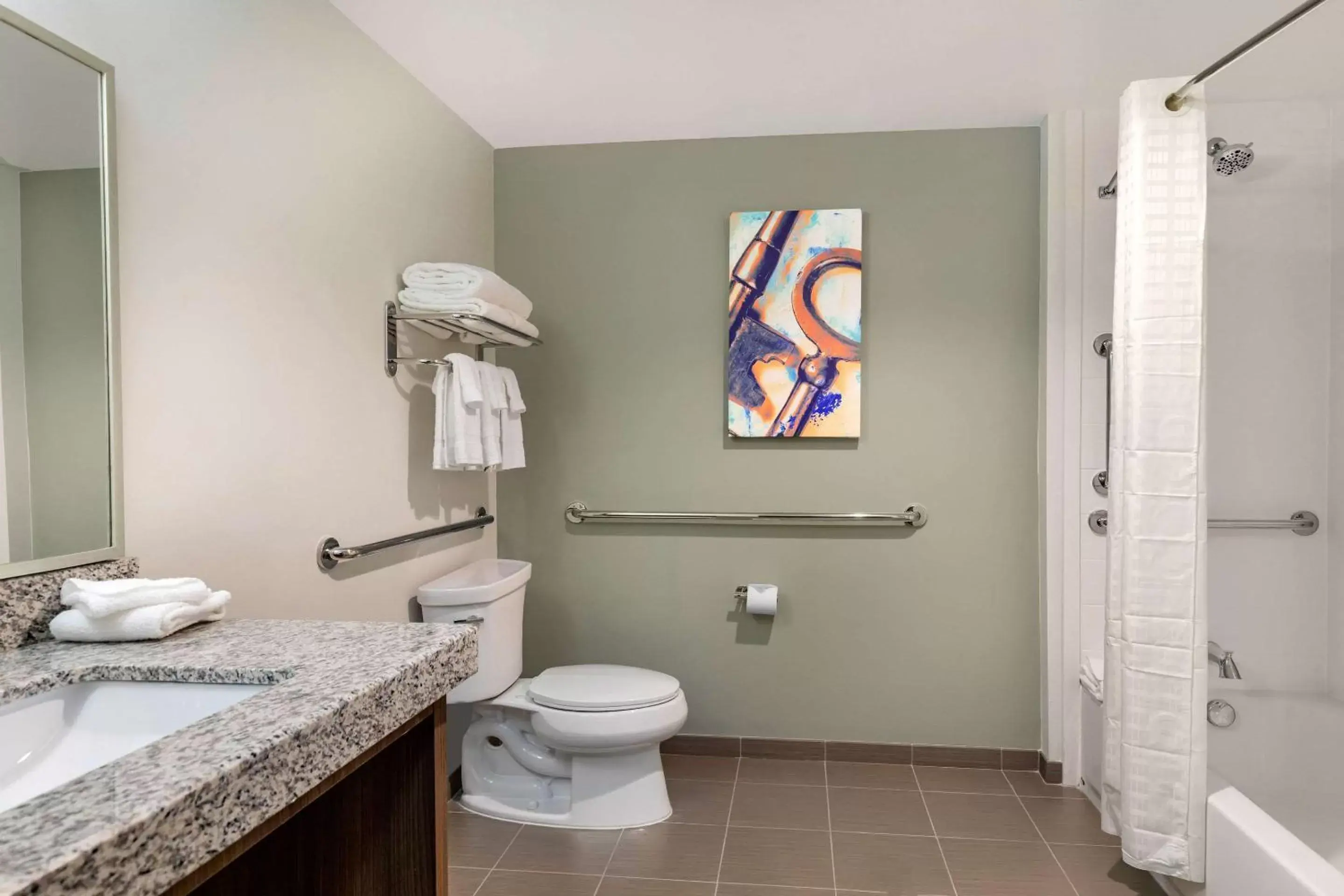 Bathroom in MainStay Suites Lancaster Dallas South