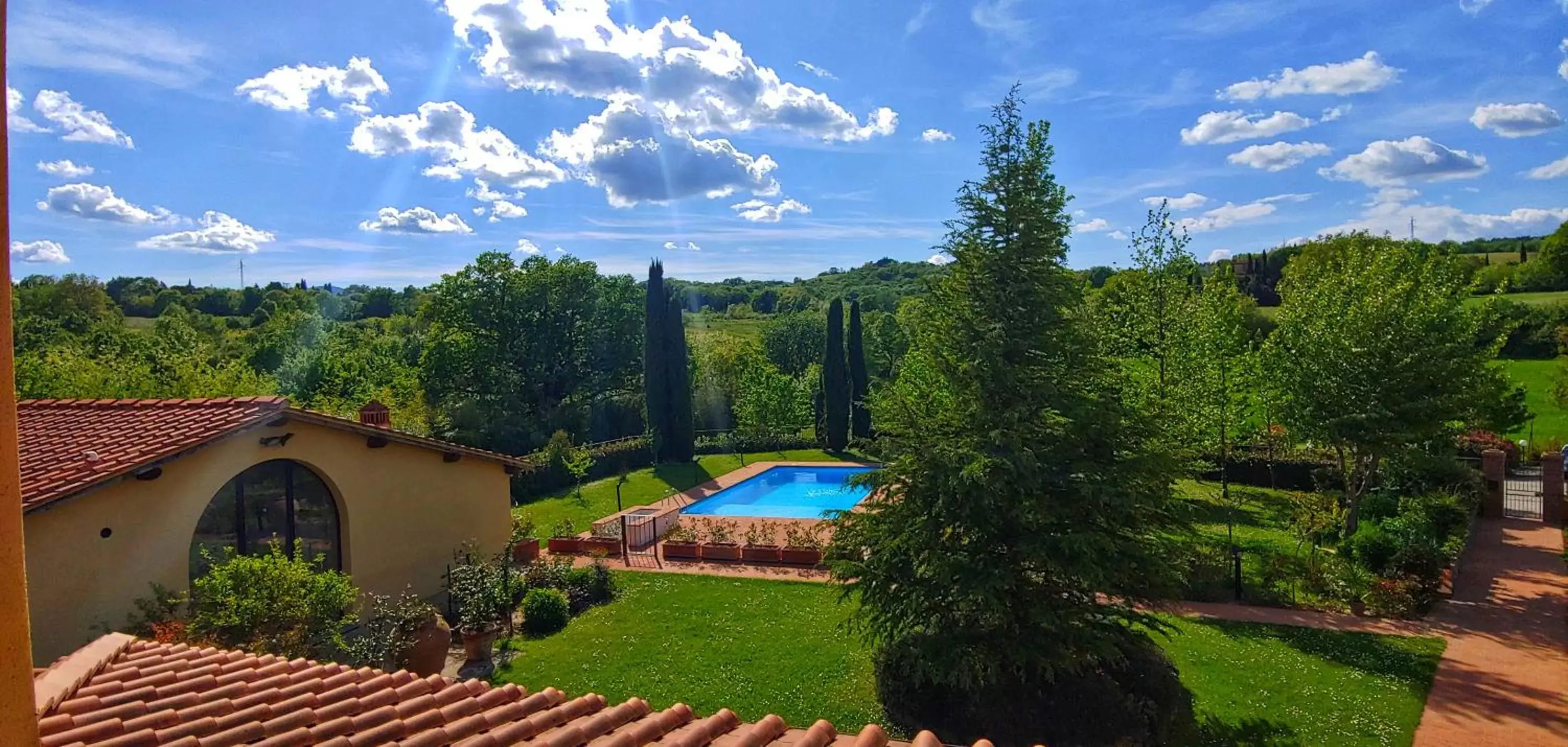 Pool View in Torrebianca Tuscany