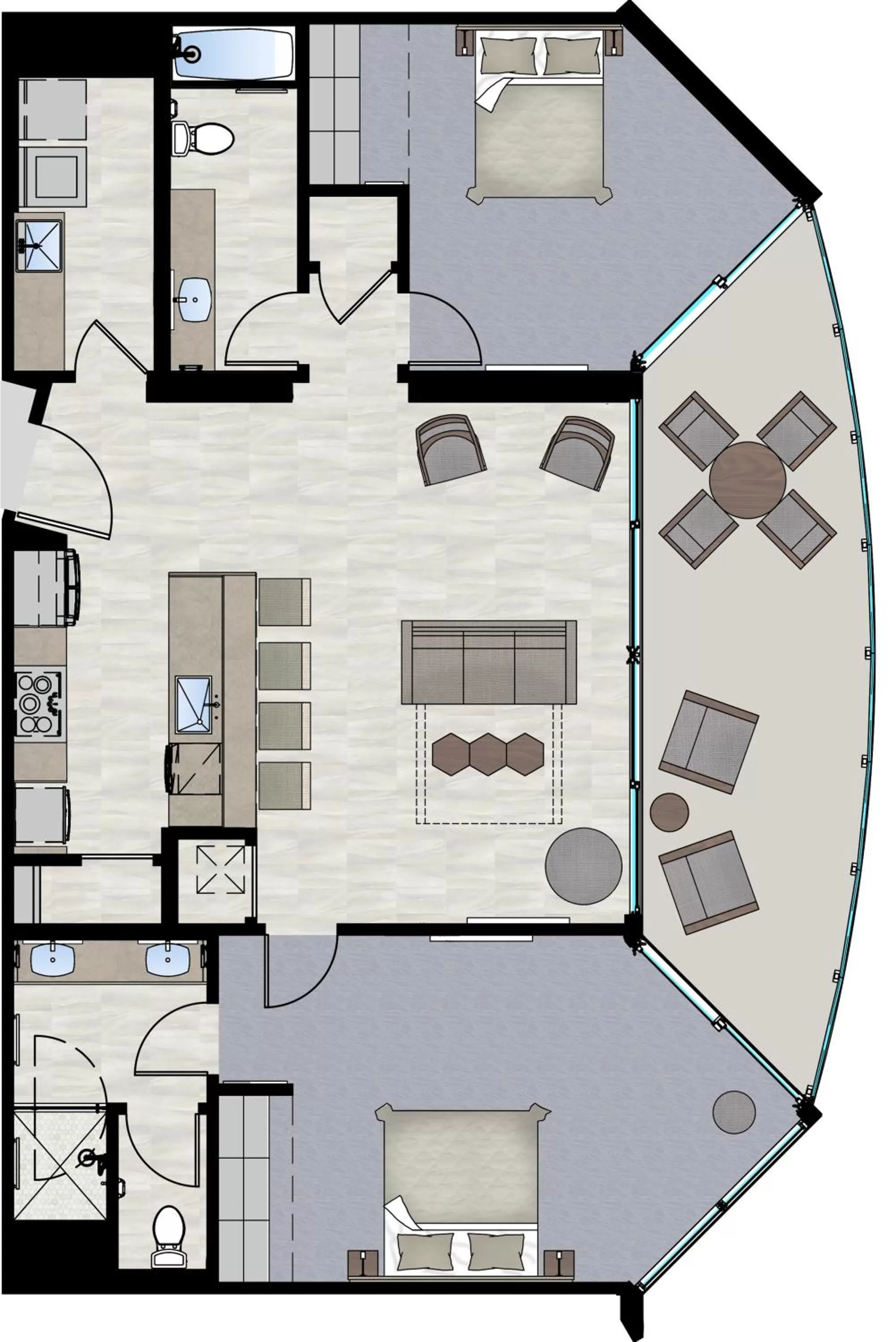Floor plan in Max Beach Resort