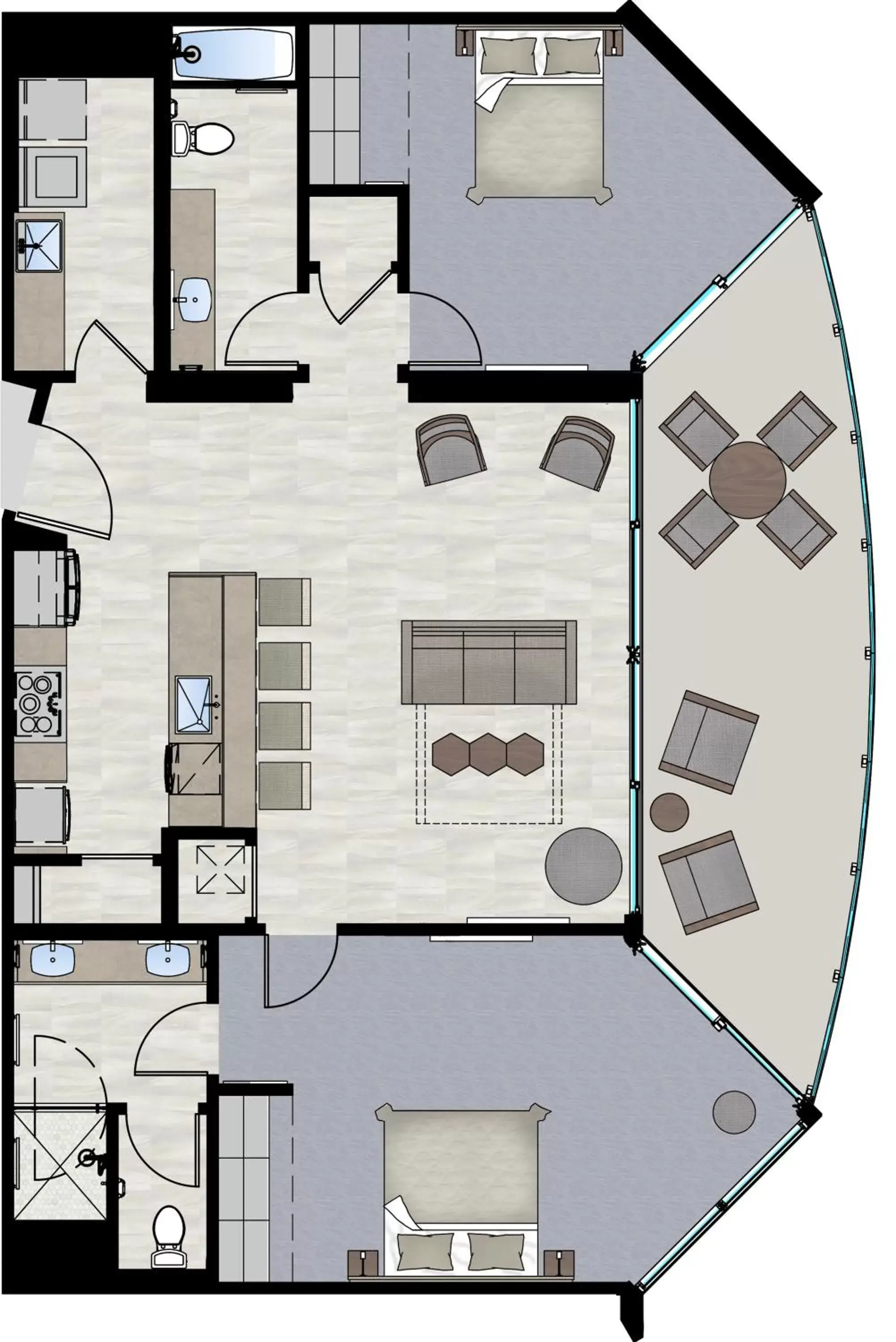 Floor Plan in Max Beach Resort
