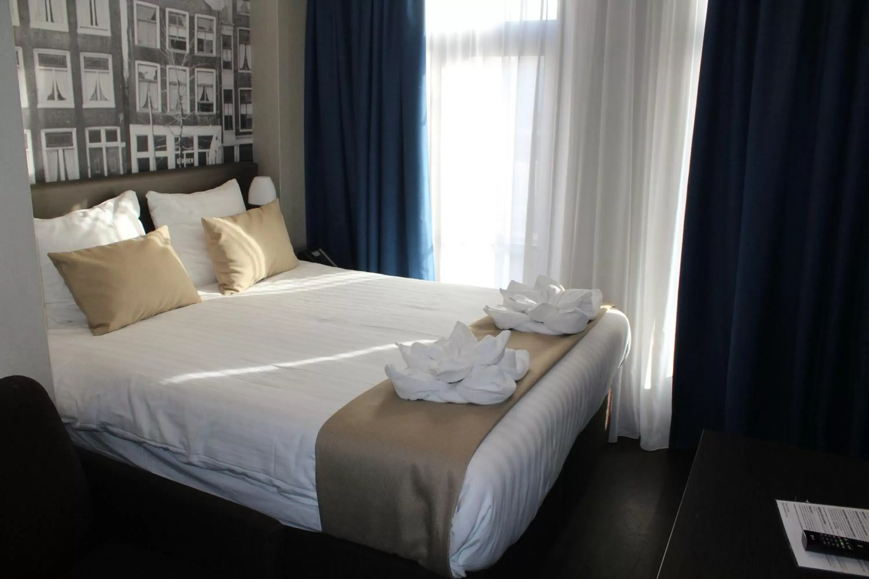 Bed in Royal Amsterdam Hotel