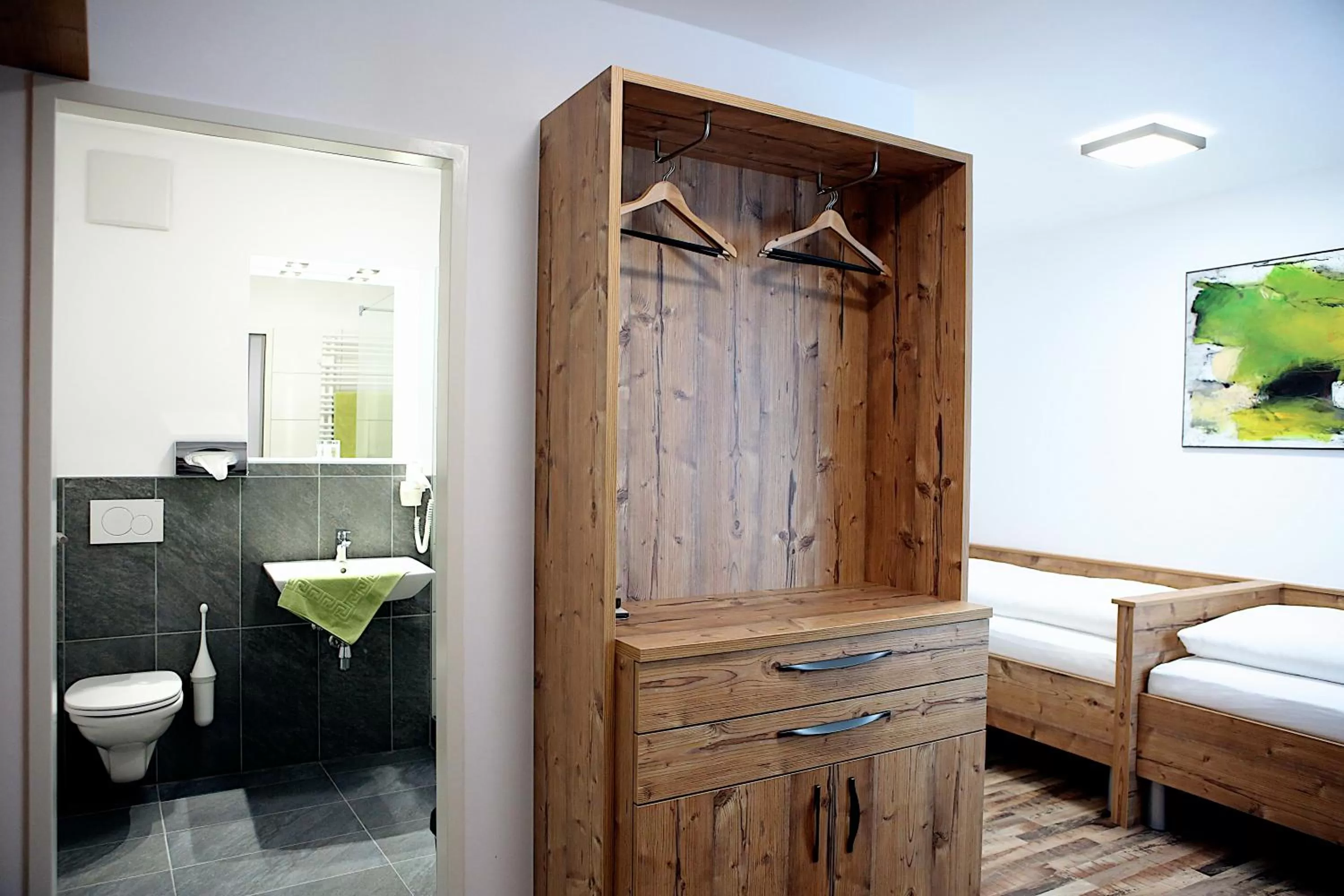 Bed in Hotel "City Rooms Wels"