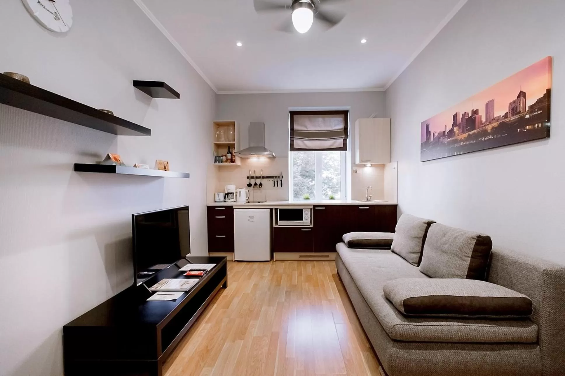 Kitchen or kitchenette in RIGAAPARTMENT SONADA Family Aparthotel - Private Parking