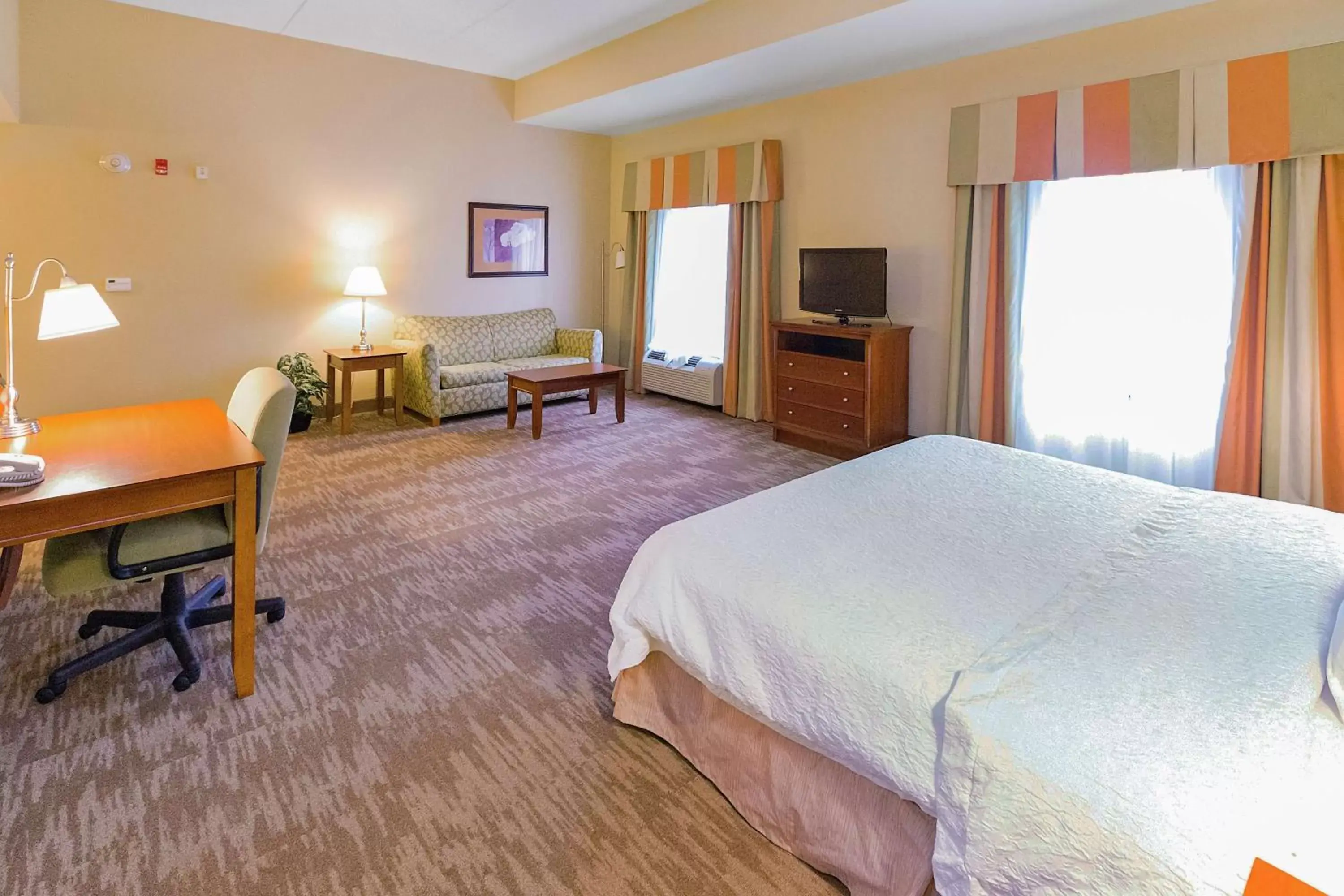 Bed, TV/Entertainment Center in Hampton Inn & Suites Blairsville