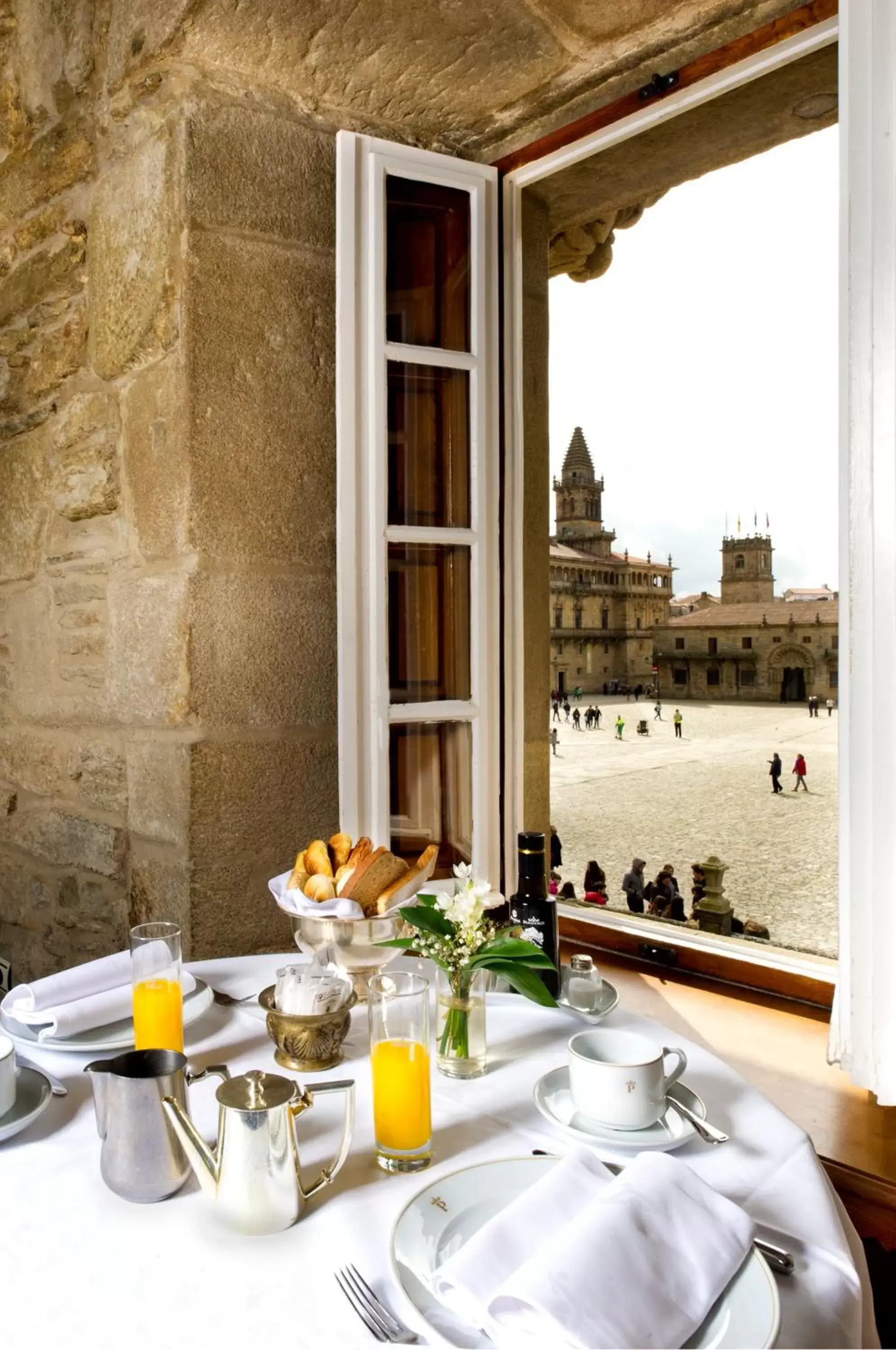 Continental breakfast in Parador de Santiago - Hostal Reis Catolicos