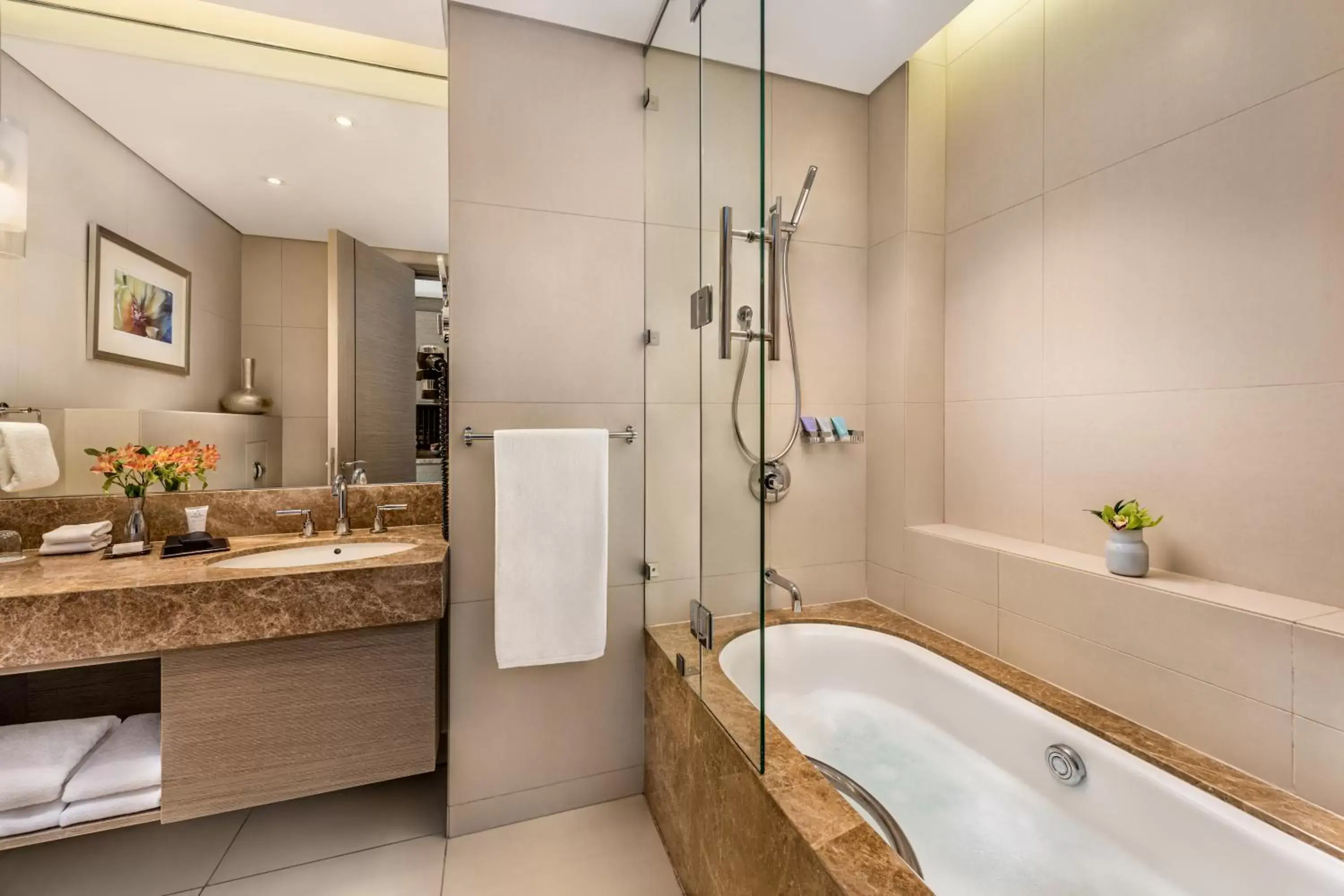 Shower, Bathroom in Dusit Thani Abu Dhabi