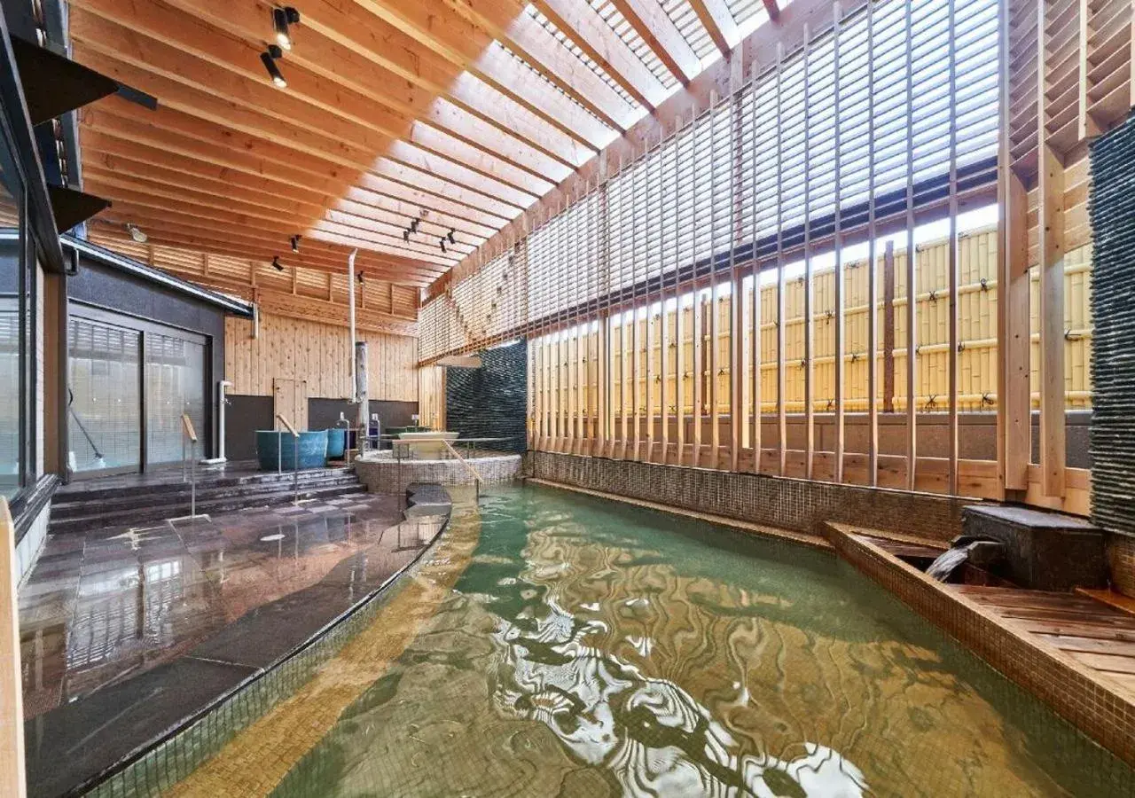 Hot Spring Bath, Swimming Pool in Hakodate Hotel Banso