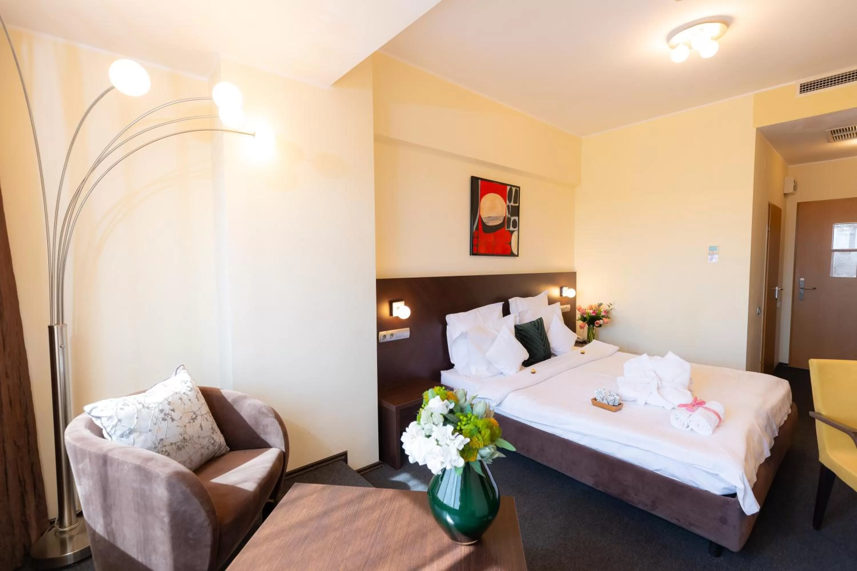 View (from property/room), Bed in Hotel Terra Balneo