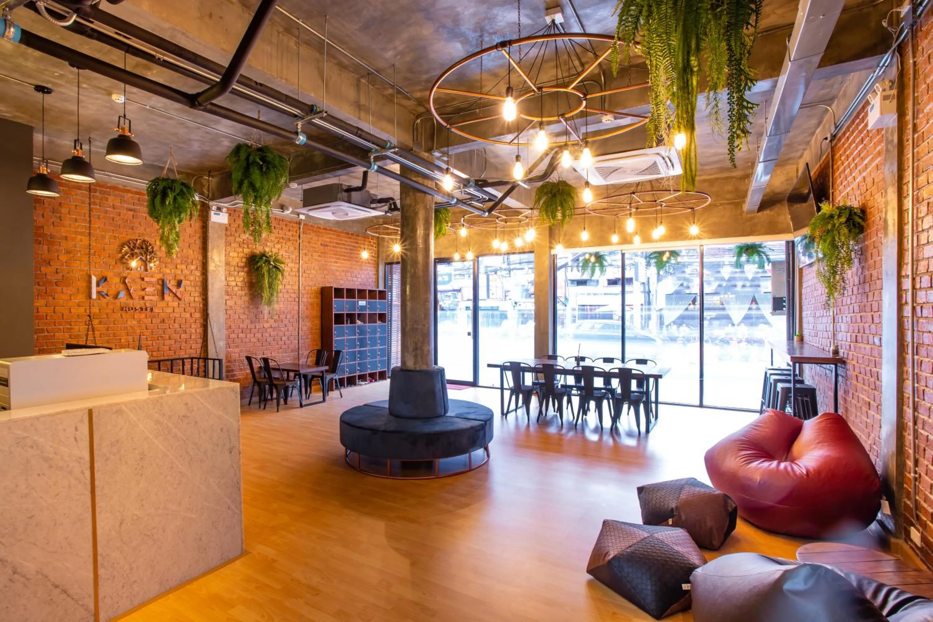 Lobby or reception in Kaen Hostel