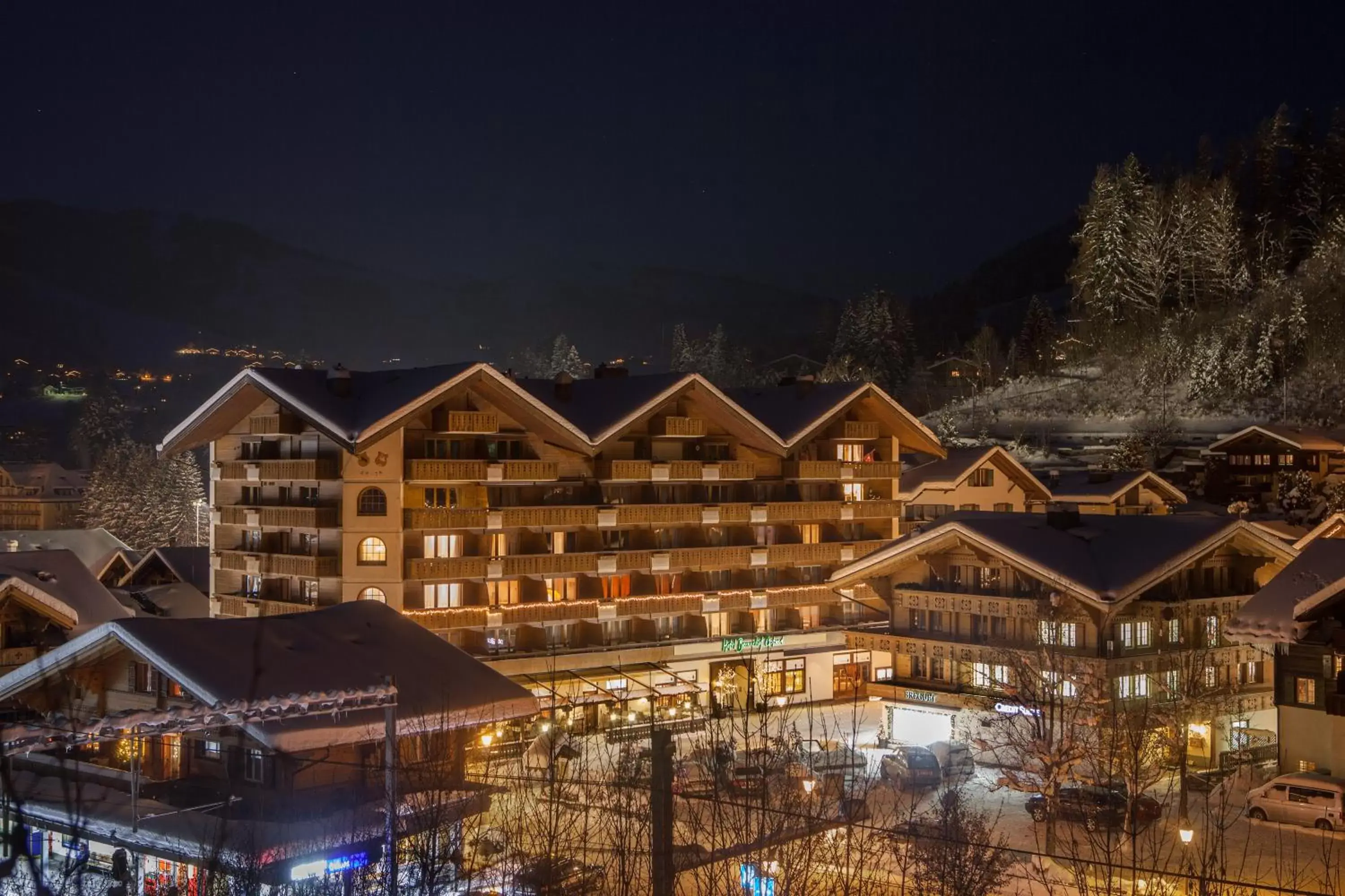 Property building, Winter in Bernerhof Swiss Quality Hotel Gstaad