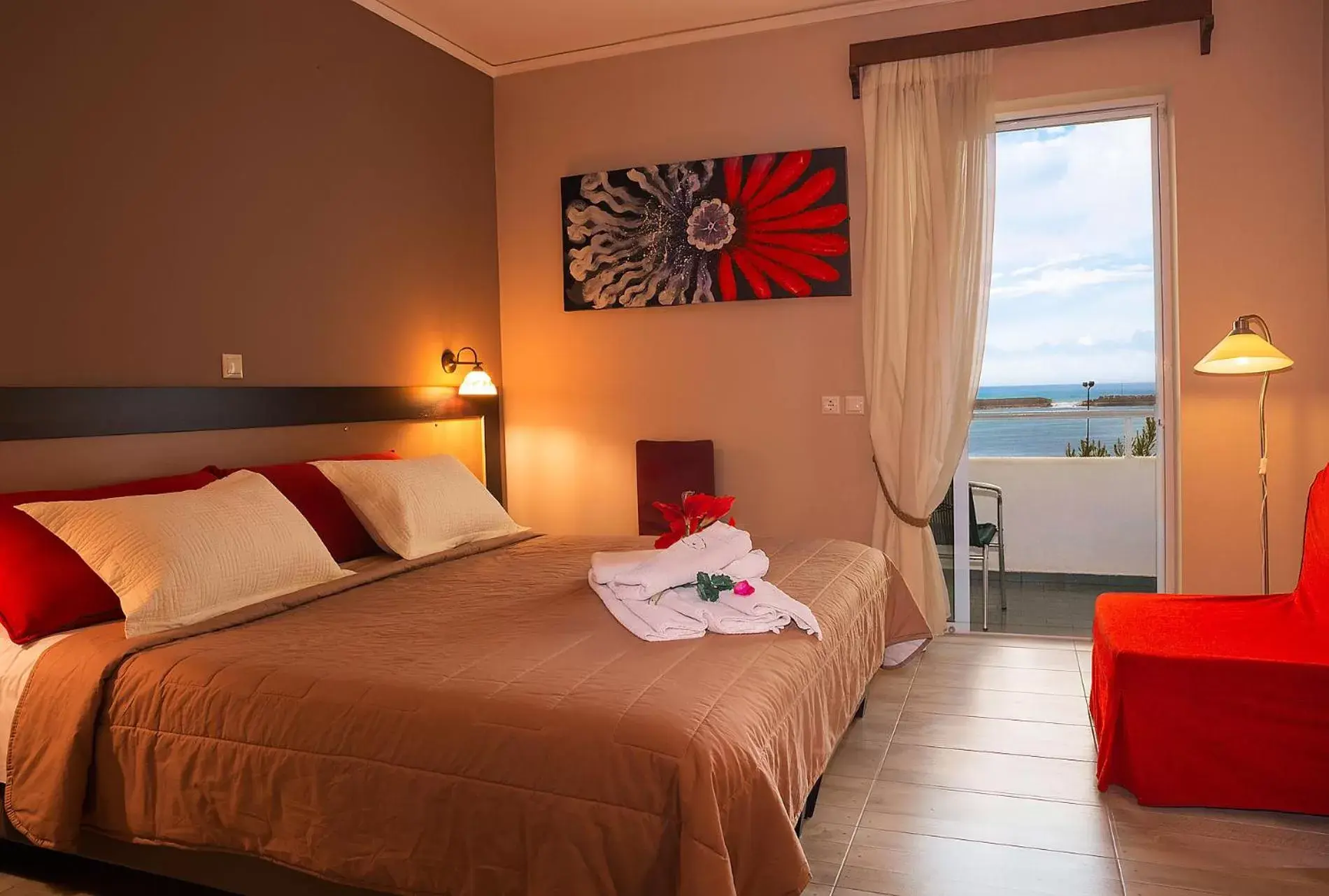 Natural landscape, Bed in Kyparissia Beach Hotel