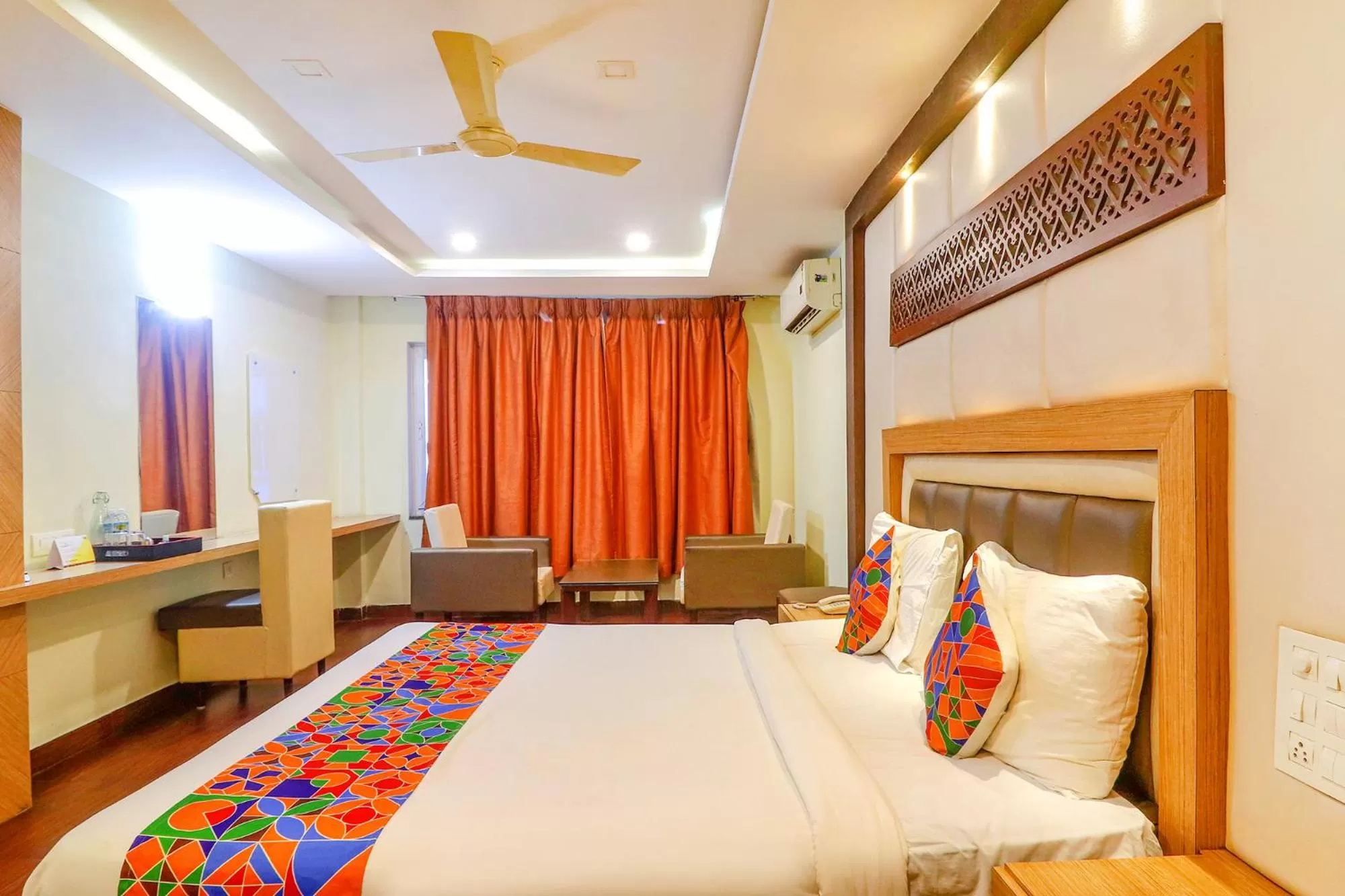Living room, Bed in FabHotel Keerthi's Anupama - Nr Indira Gandhi Stadium