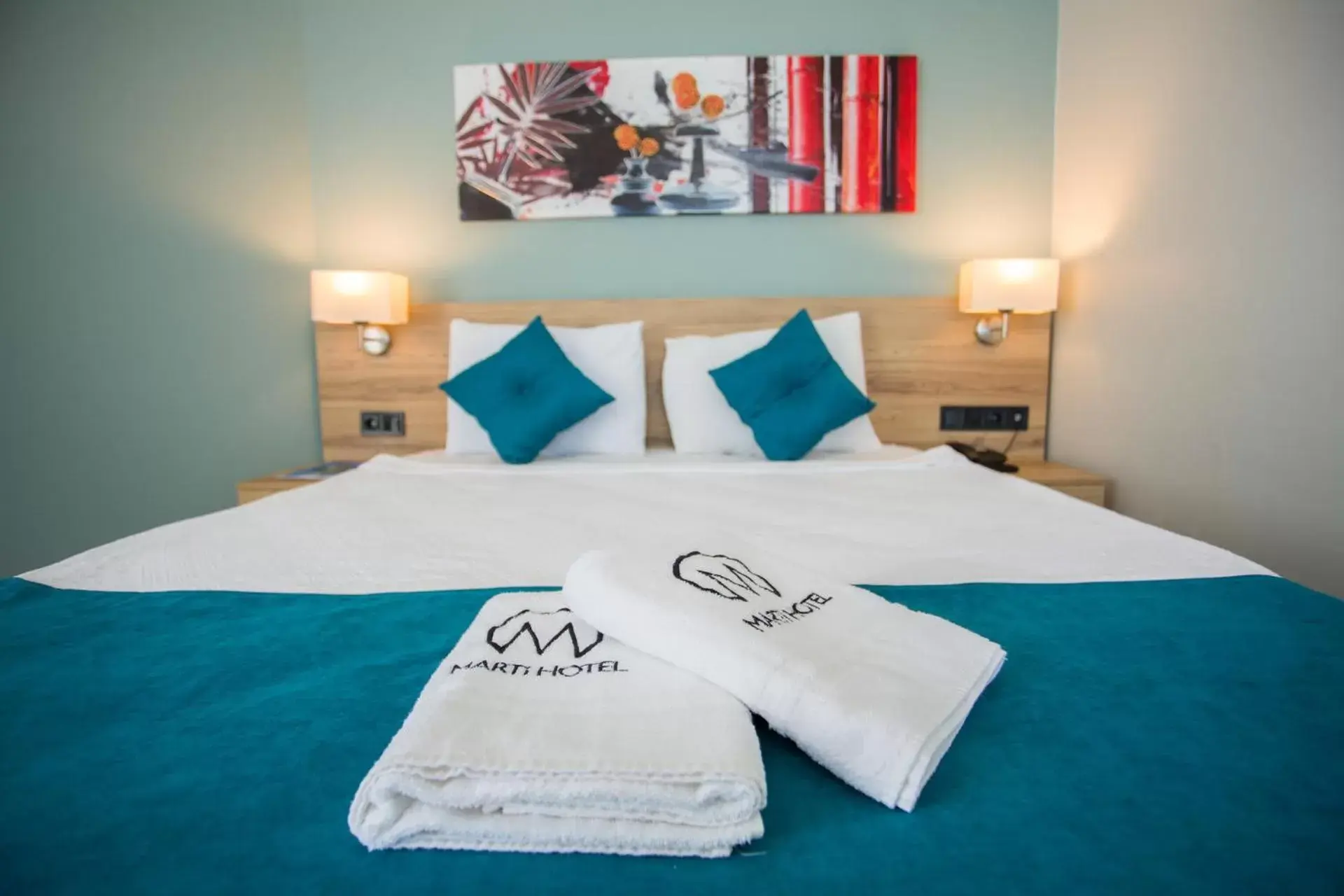 Bed in Marti Beach Hotel Bed in Marti Beach Hotel