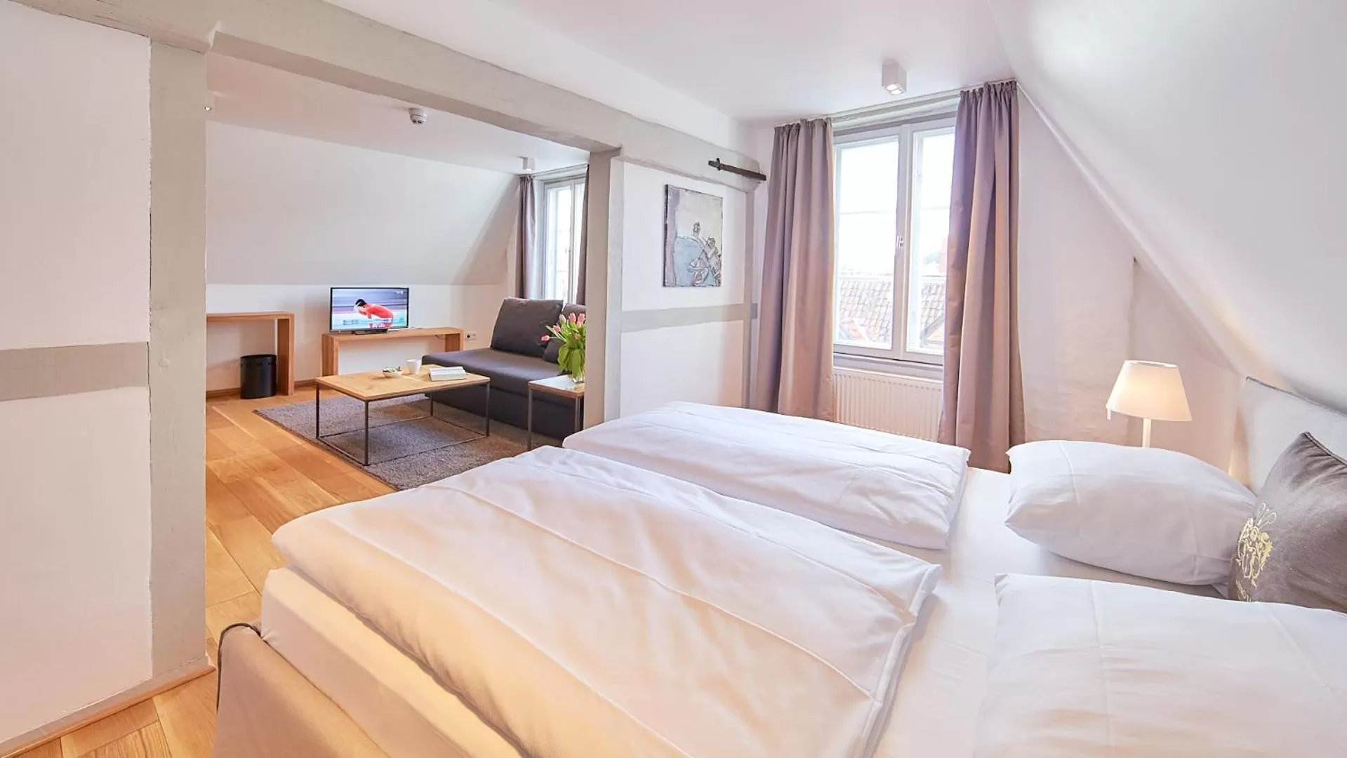 Bedroom, Bed in Anno 1433 Hotel Lüneburg