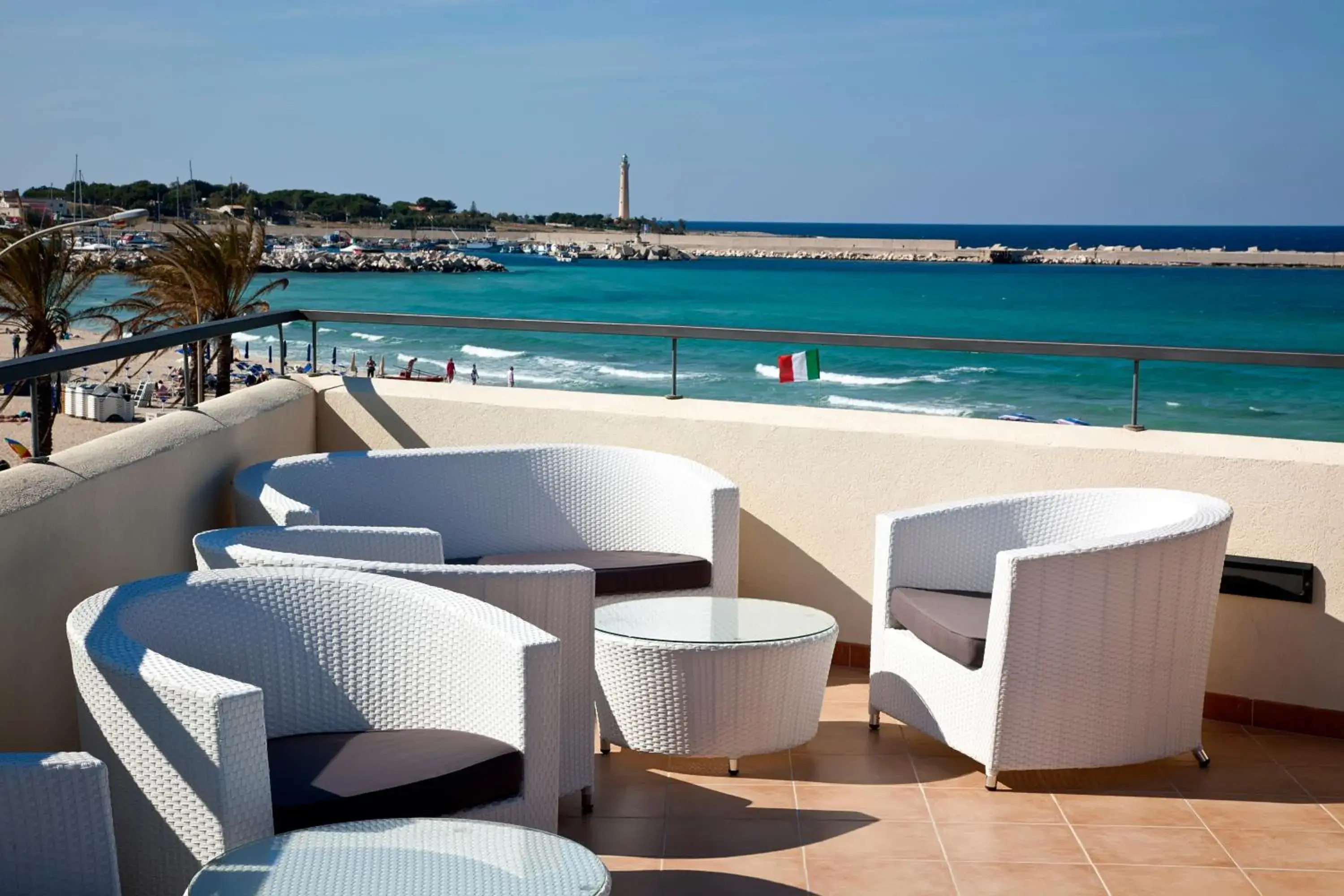 View (from property/room), Balcony/Terrace in Mira Spiaggia