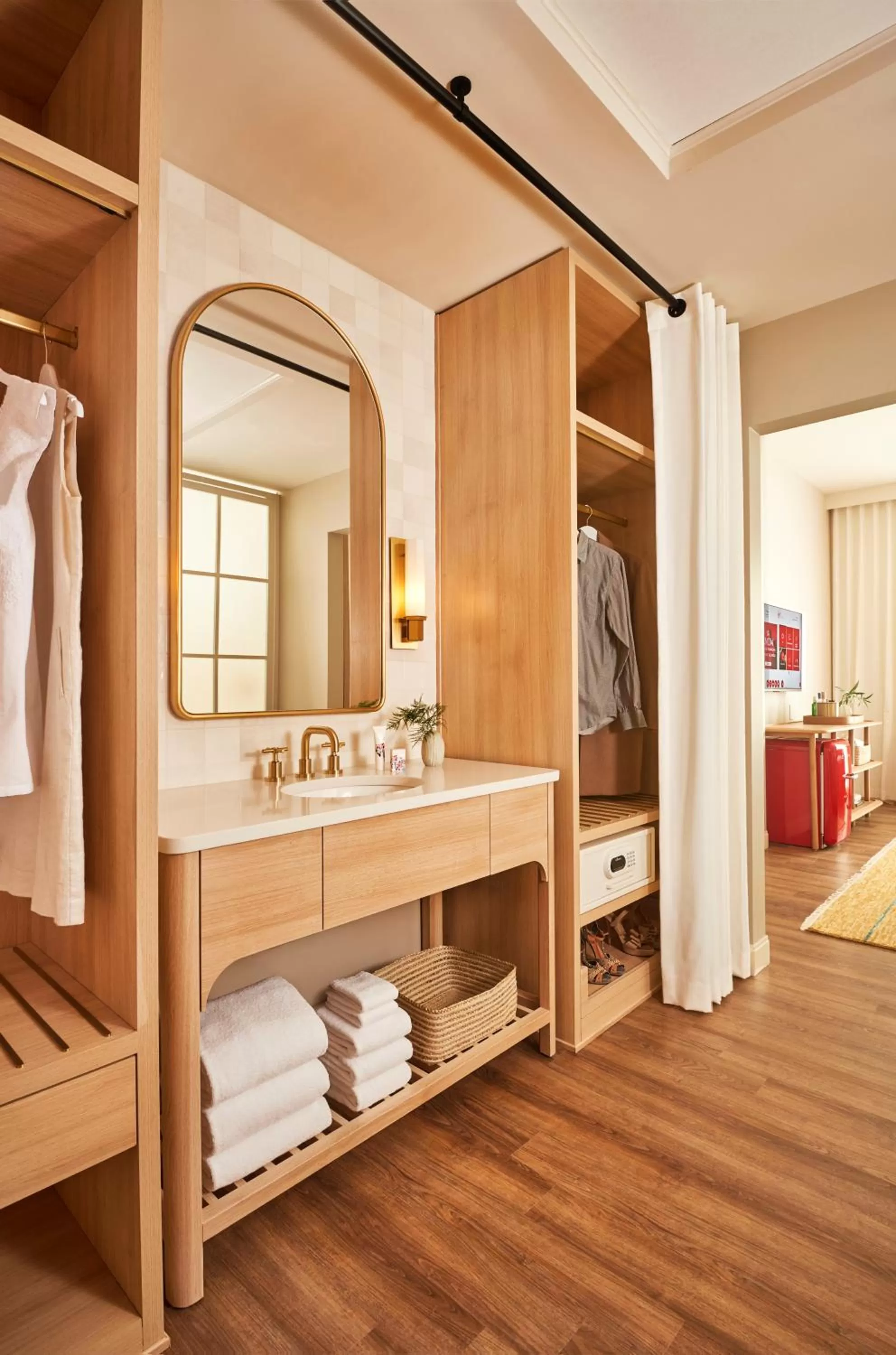 Bathroom, Bed in Virgin Hotels Dallas