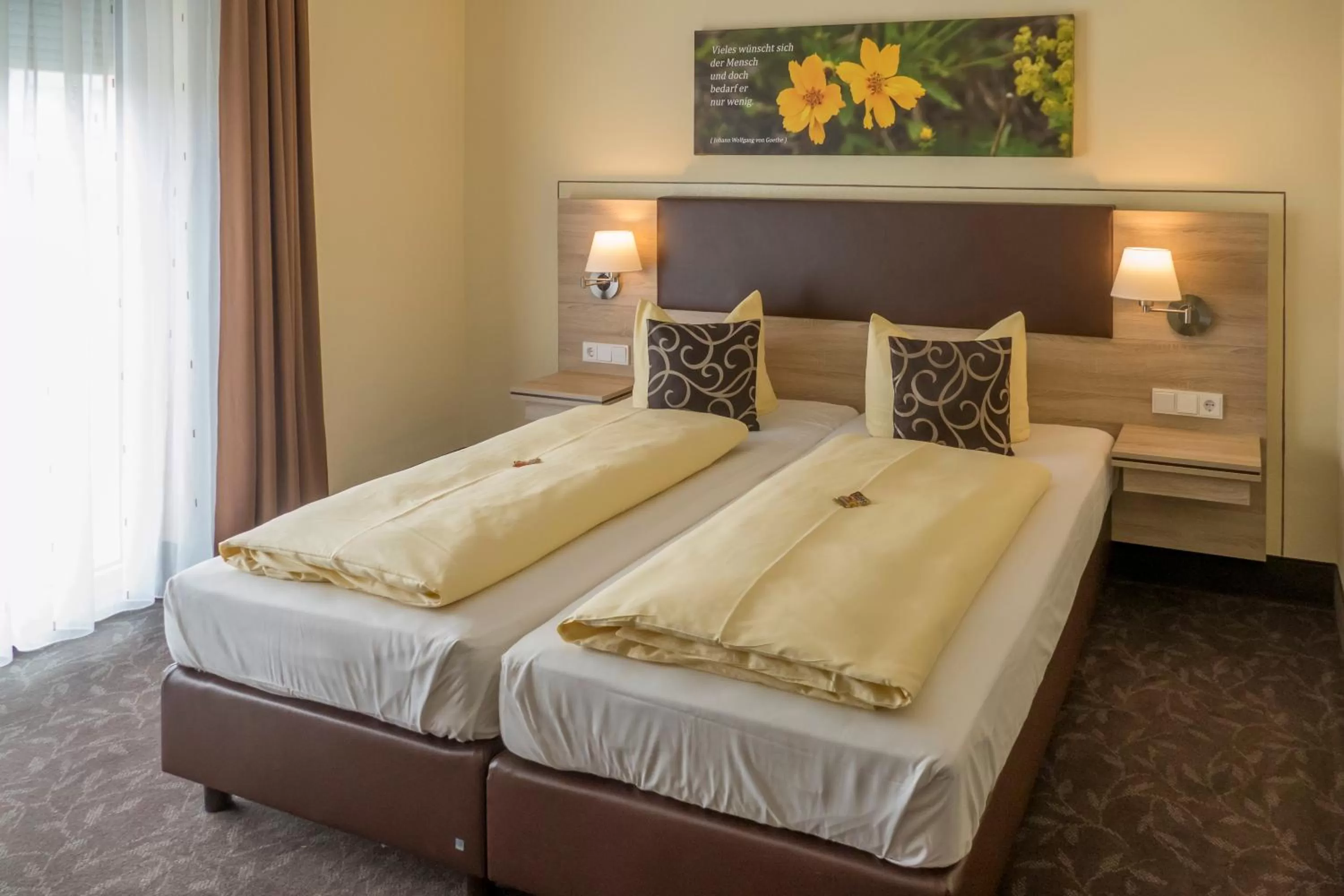 Decorative detail, Bed in Hotel Sonnengarten