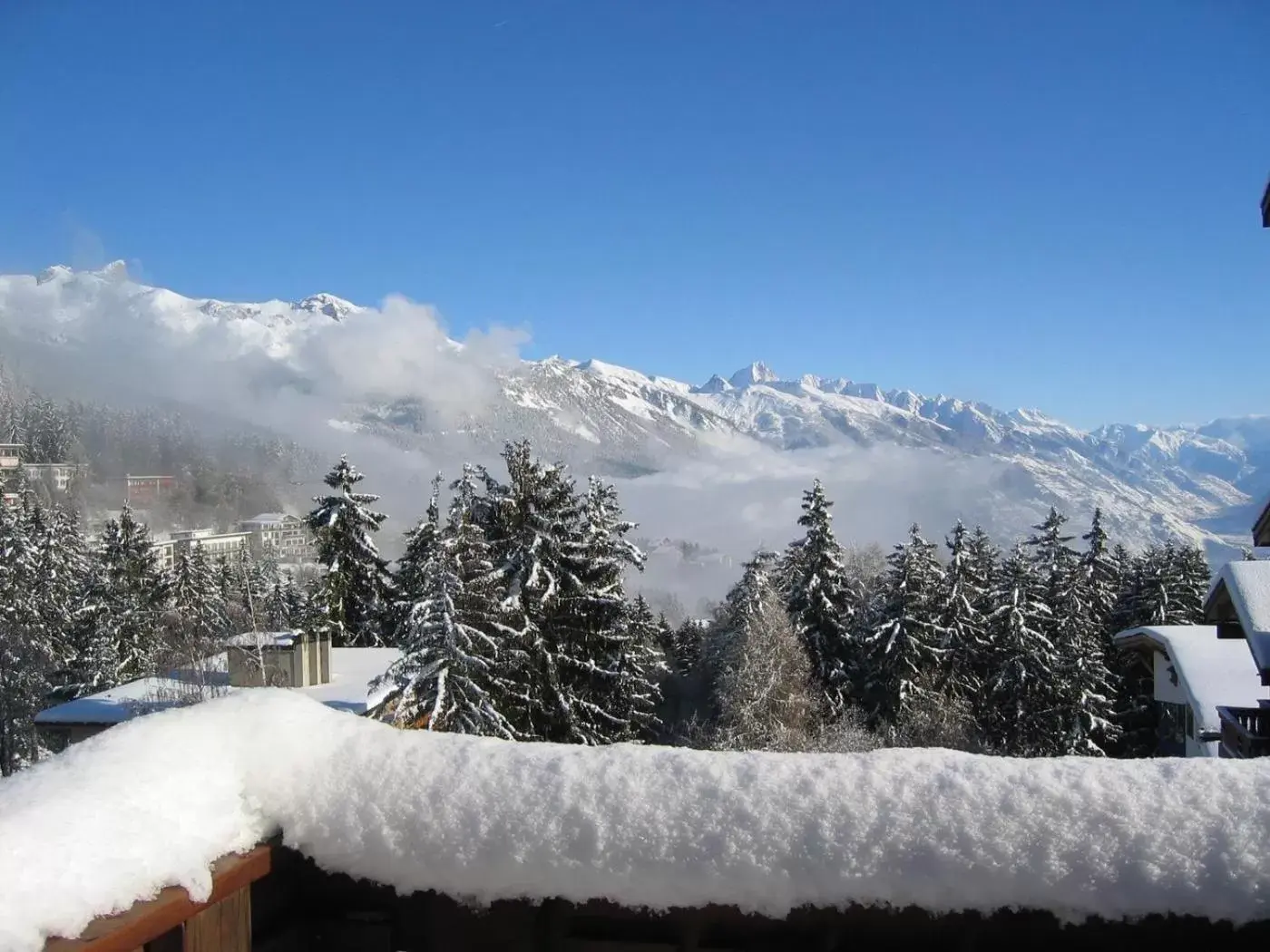 Mountain view, Winter in Aparthotel Helvetia