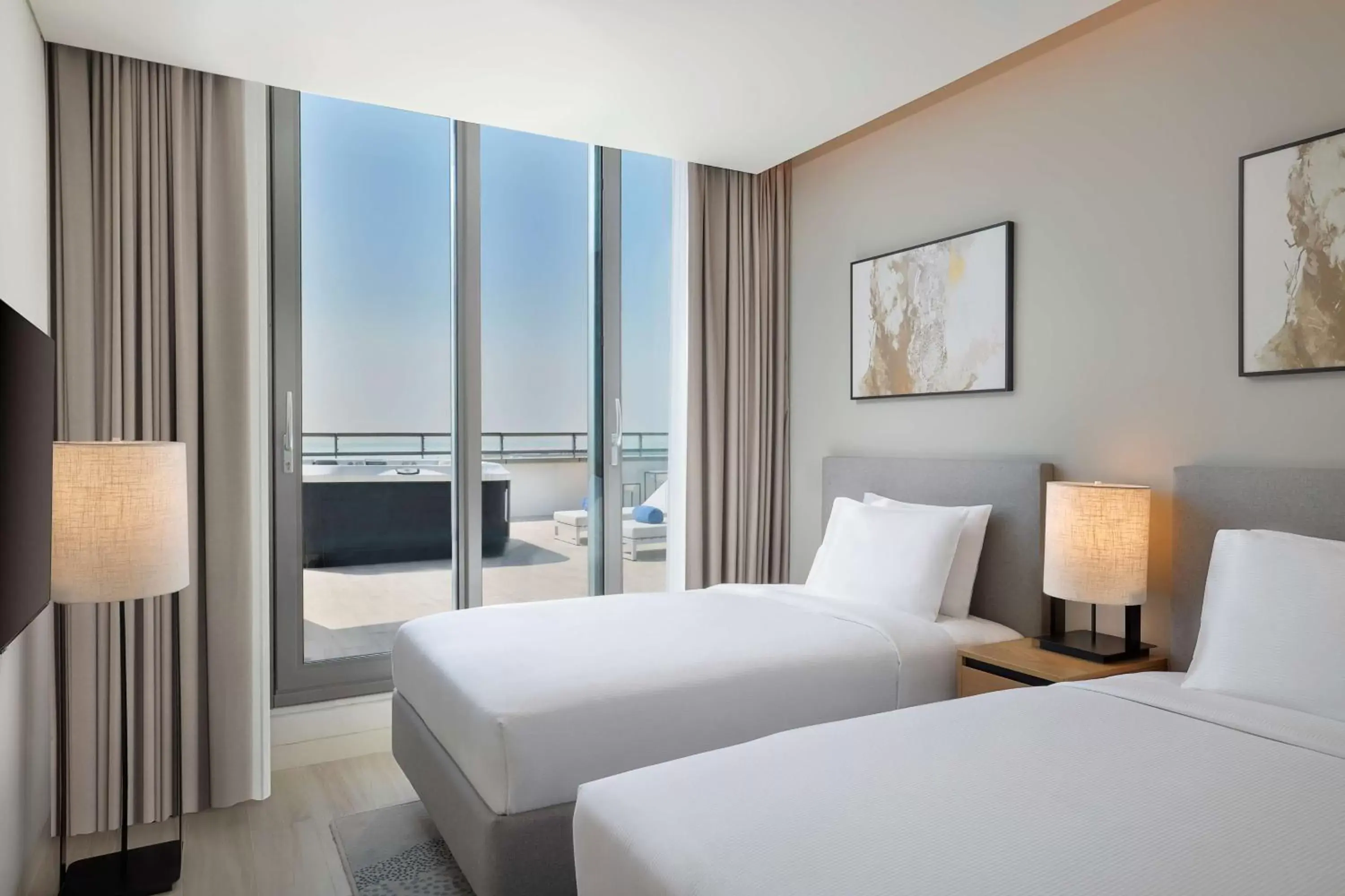 Bedroom, Bed in Doubletree By Hilton Abu Dhabi Yas Island Residences