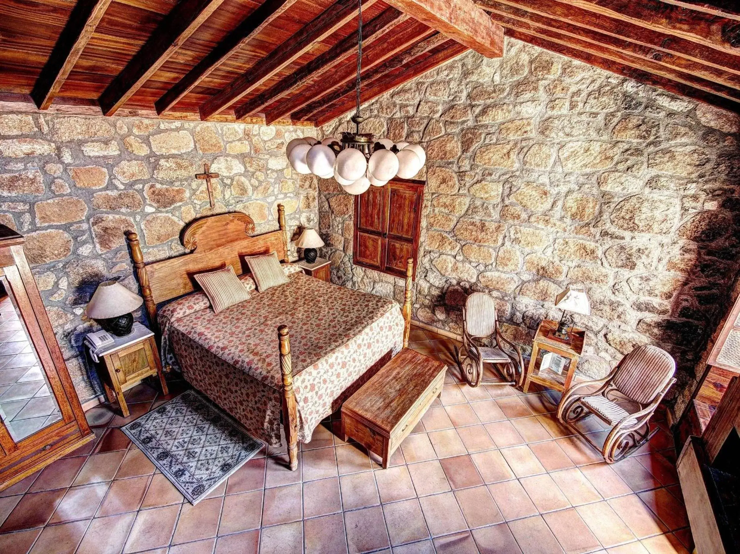 Bed, Seating Area in Hotel Rural San Miguel - Only Adults