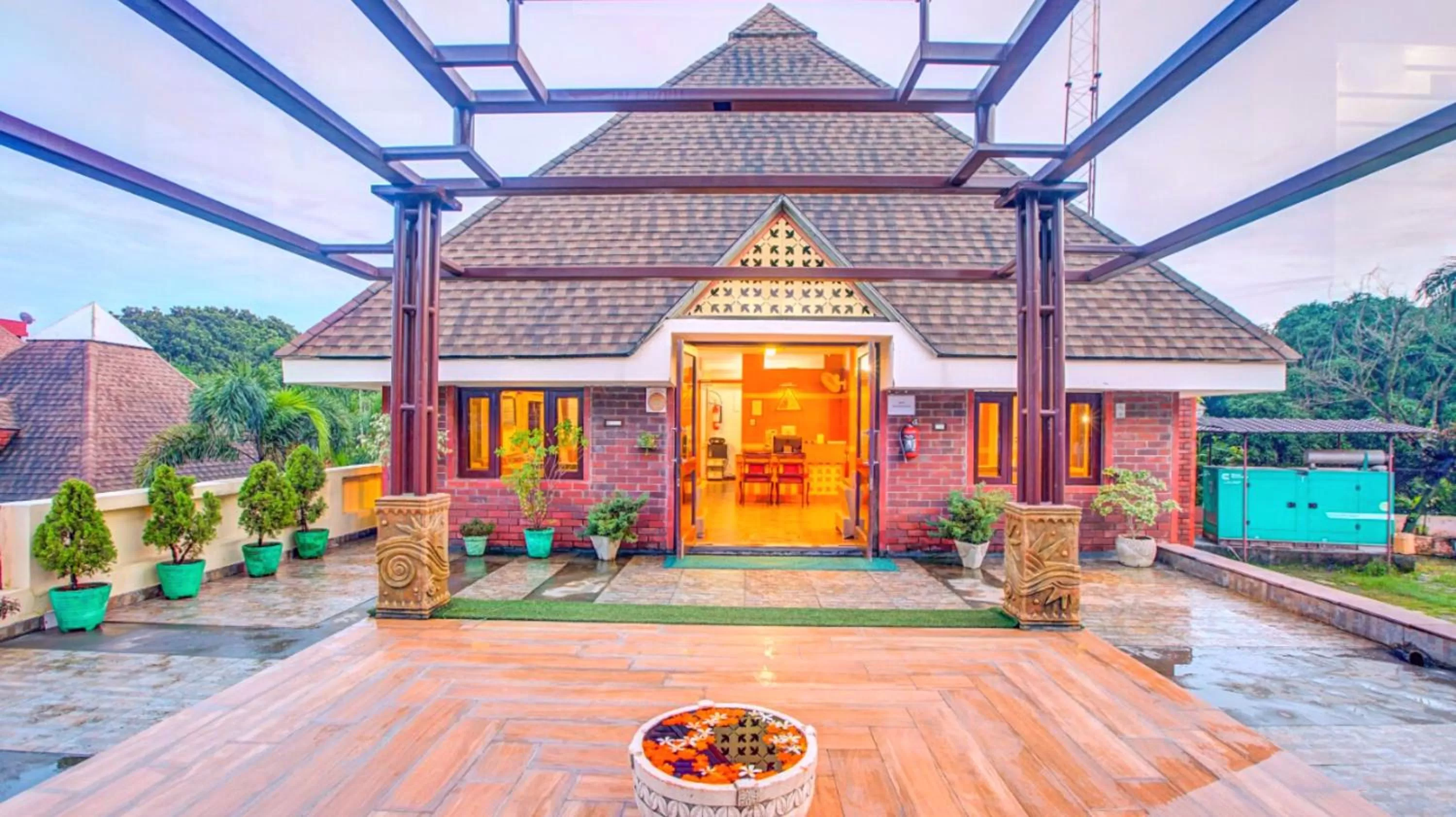 Facade/entrance in ShriGo Pyramid Home Divine - A Wellness Resort