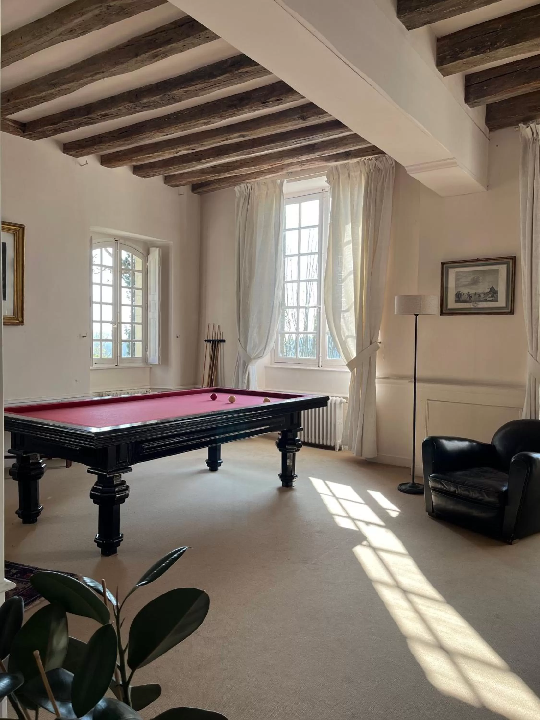 Billiard in Château de Nazelles Amboise