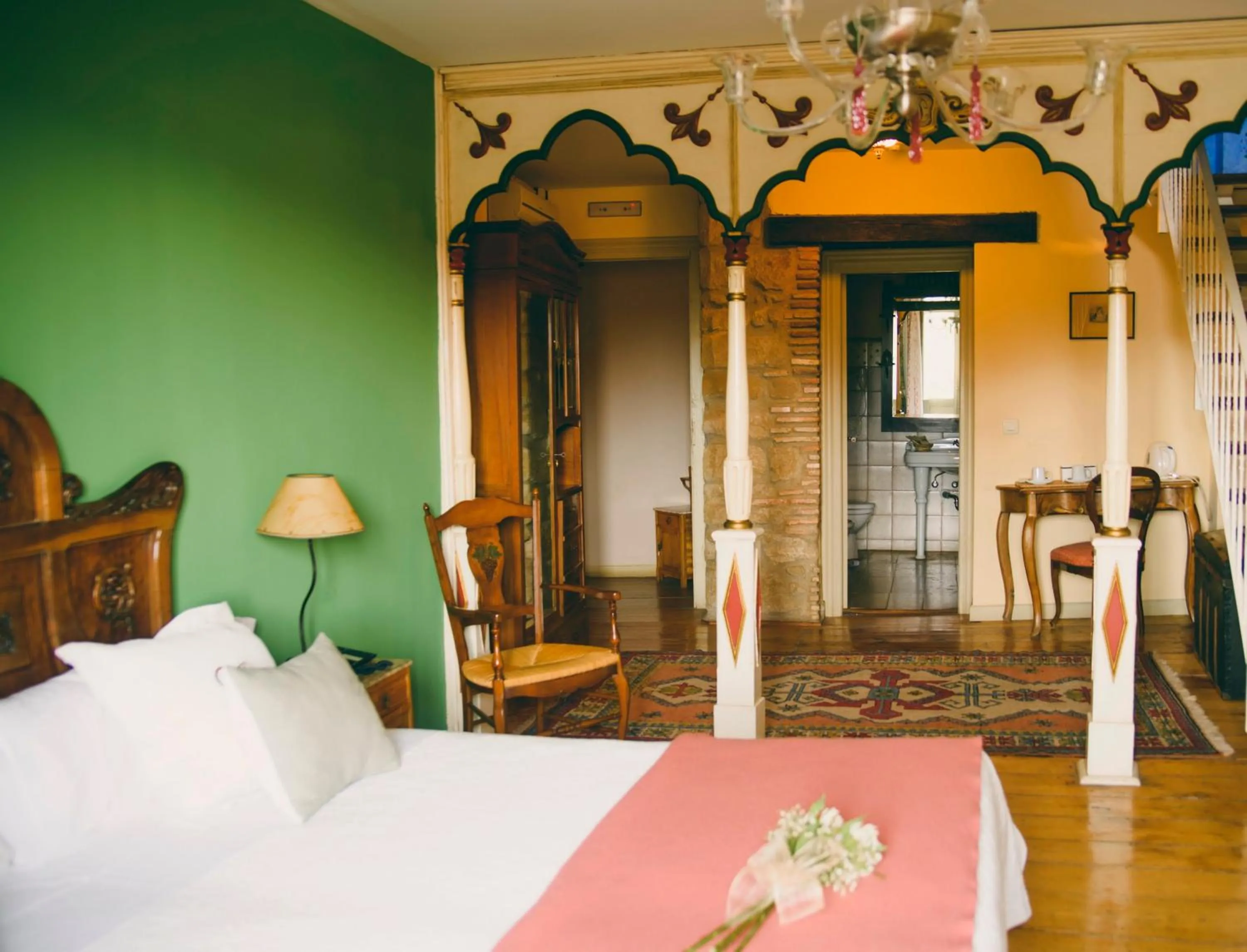 Bed in Hospedería Señorío de Briñas