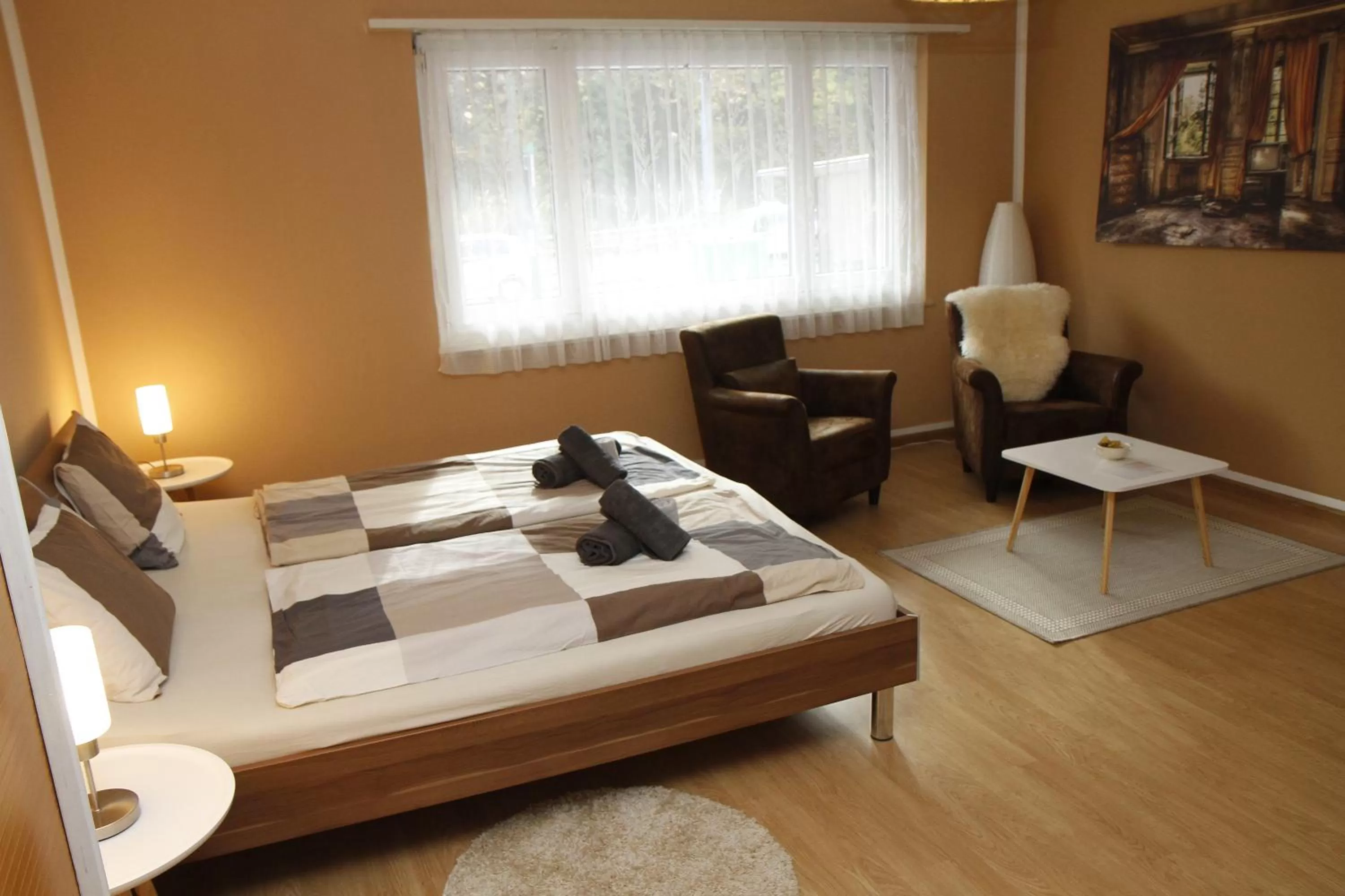 Property building, Bed in Pension Sunneschyn