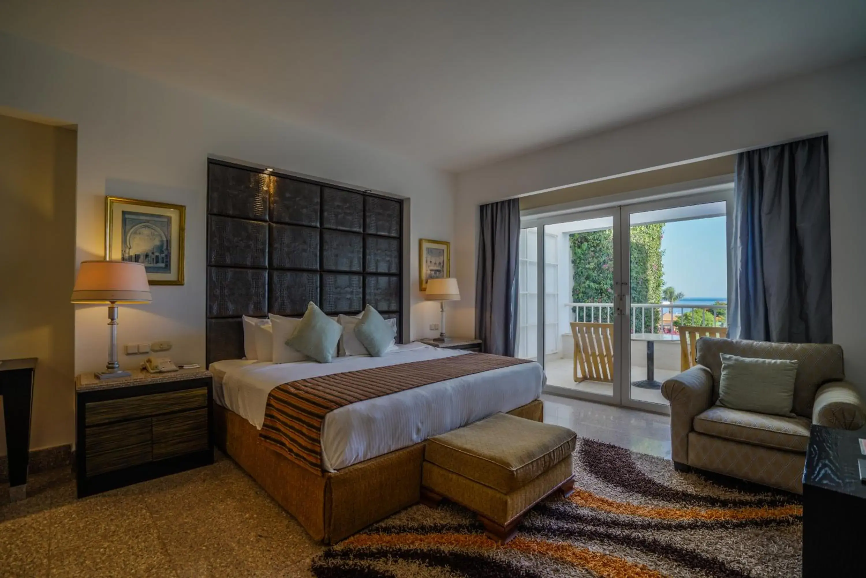 Bed in Royal Monte Carlo Sharm Villas & Suites