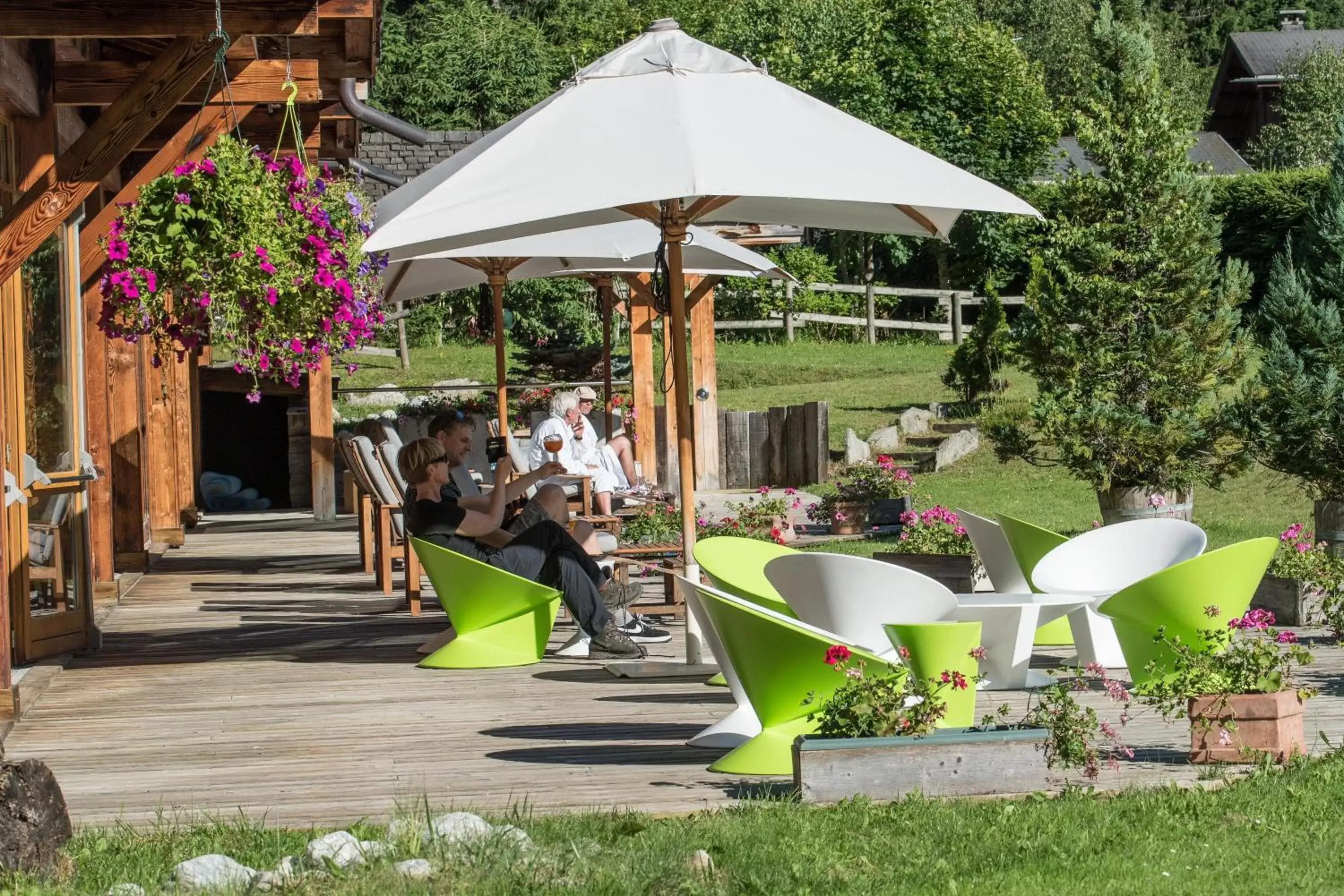 Balcony/Terrace in Les Grands Montets Hotel & Spa