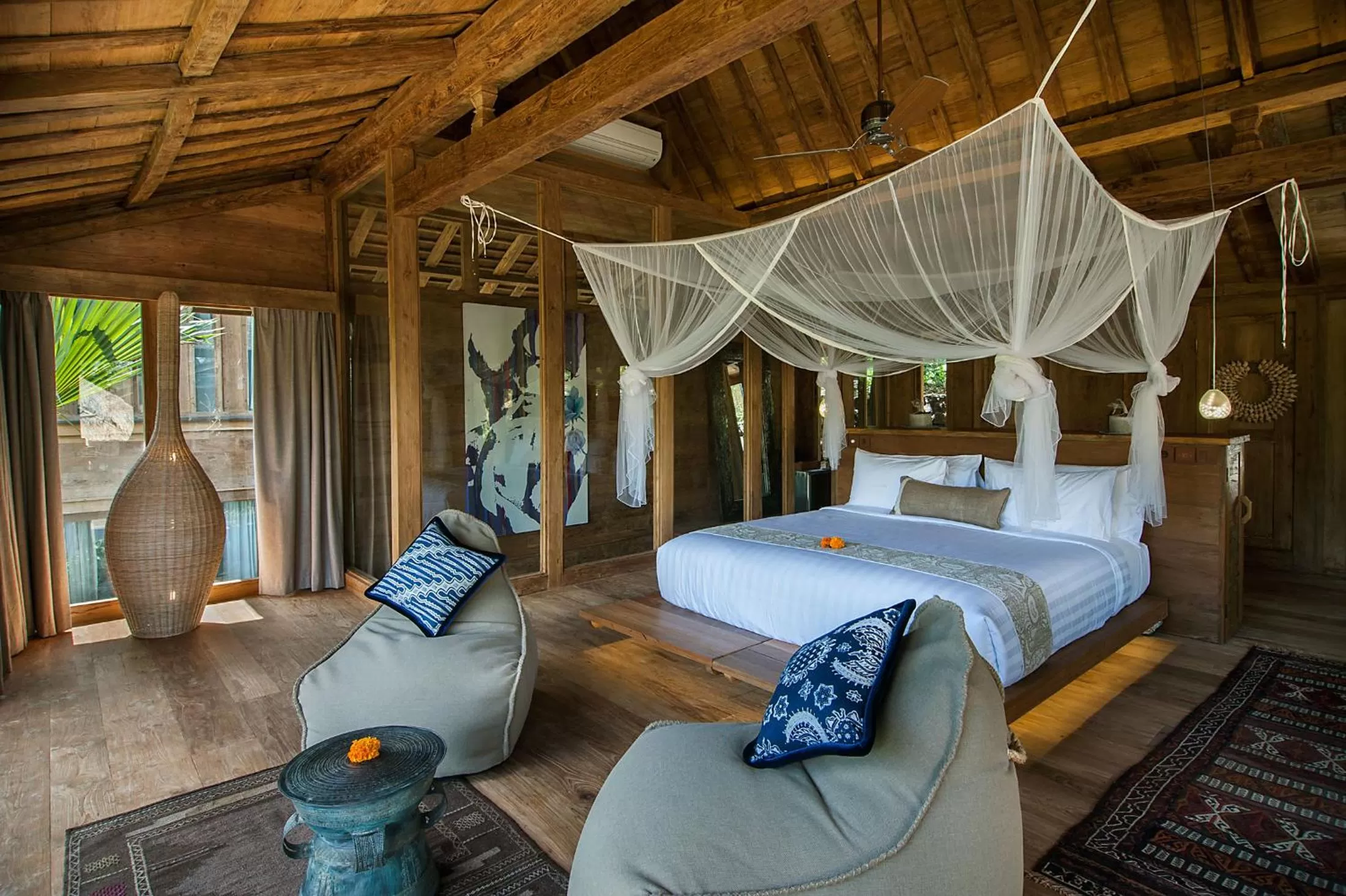 Bed in Blue Karma Dijiwa Ubud