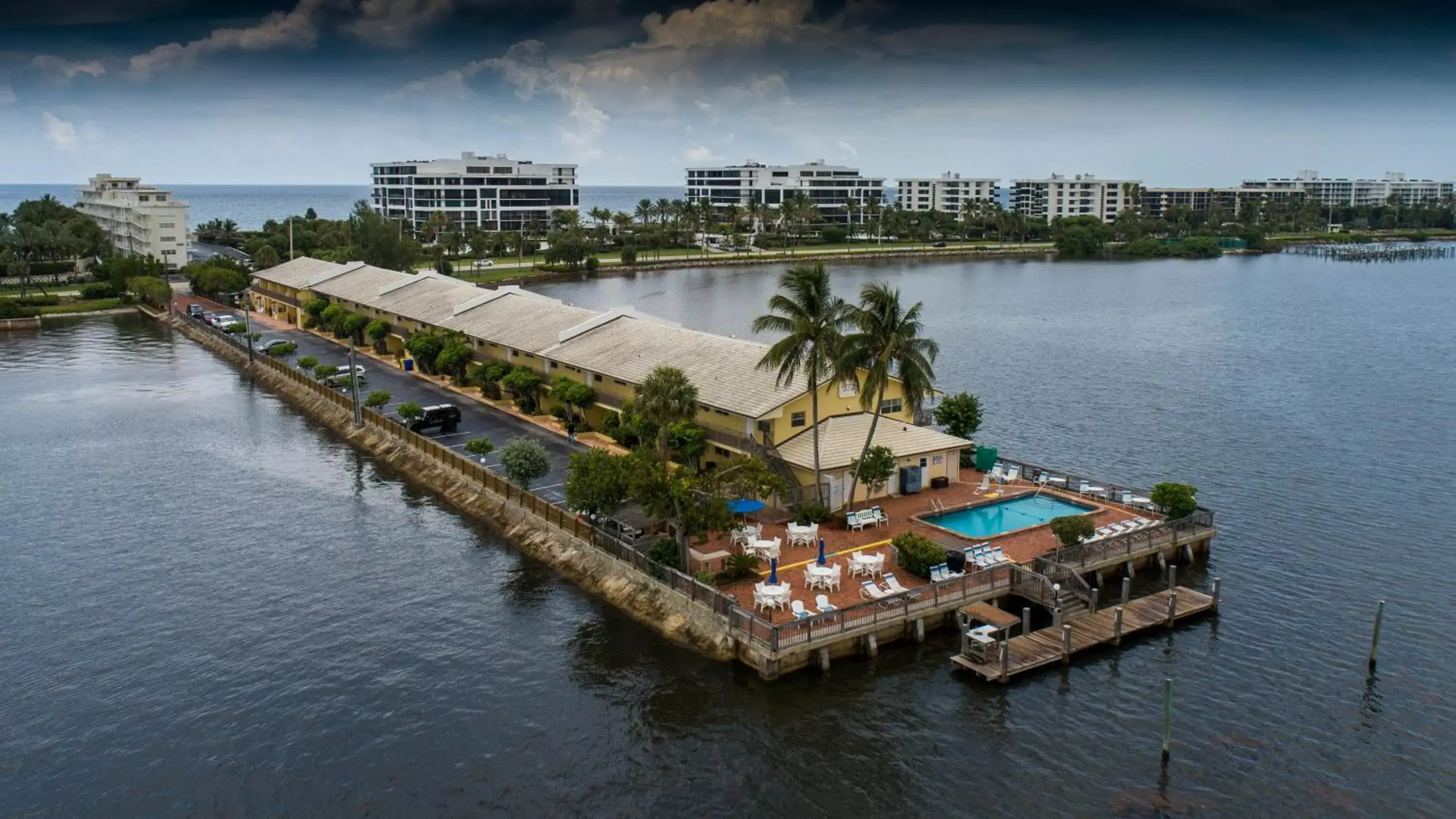 Lake view, Bird's-eye View in Palm Beach Waterfront Condos - Full Kitchens!