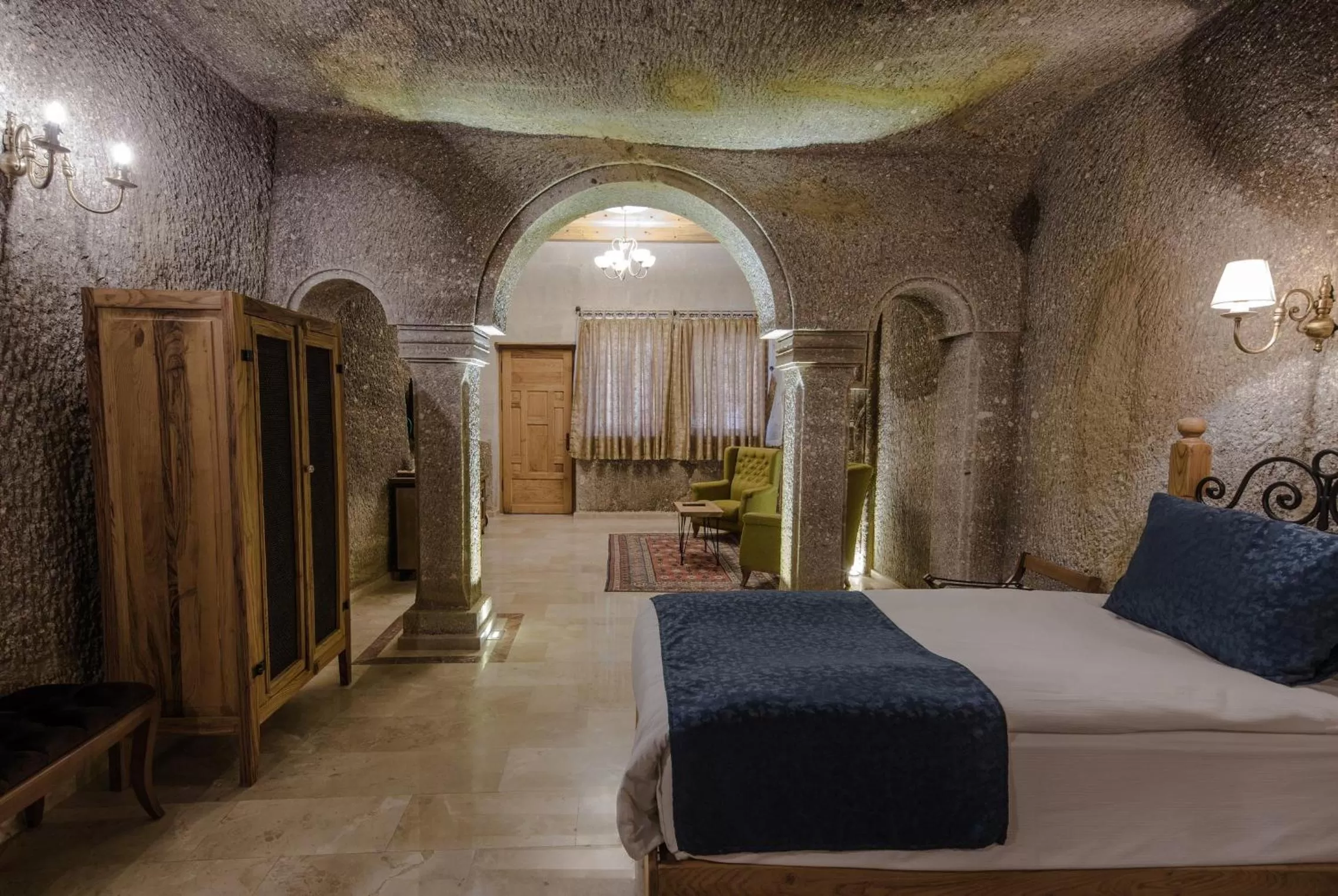 Bed in Lunar Cappadocia Hotel