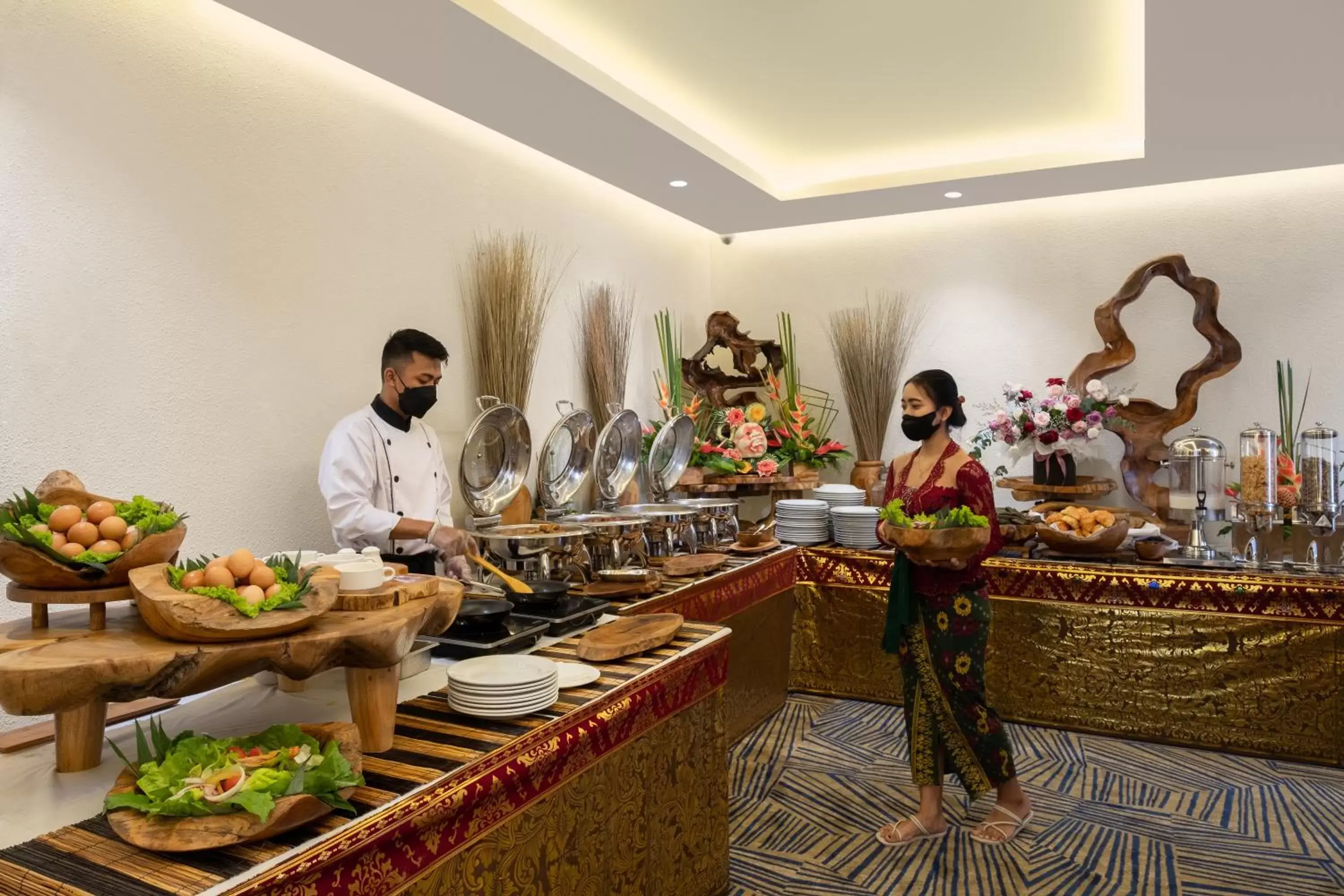 Buffet breakfast in ABISHA Hotel Sanur