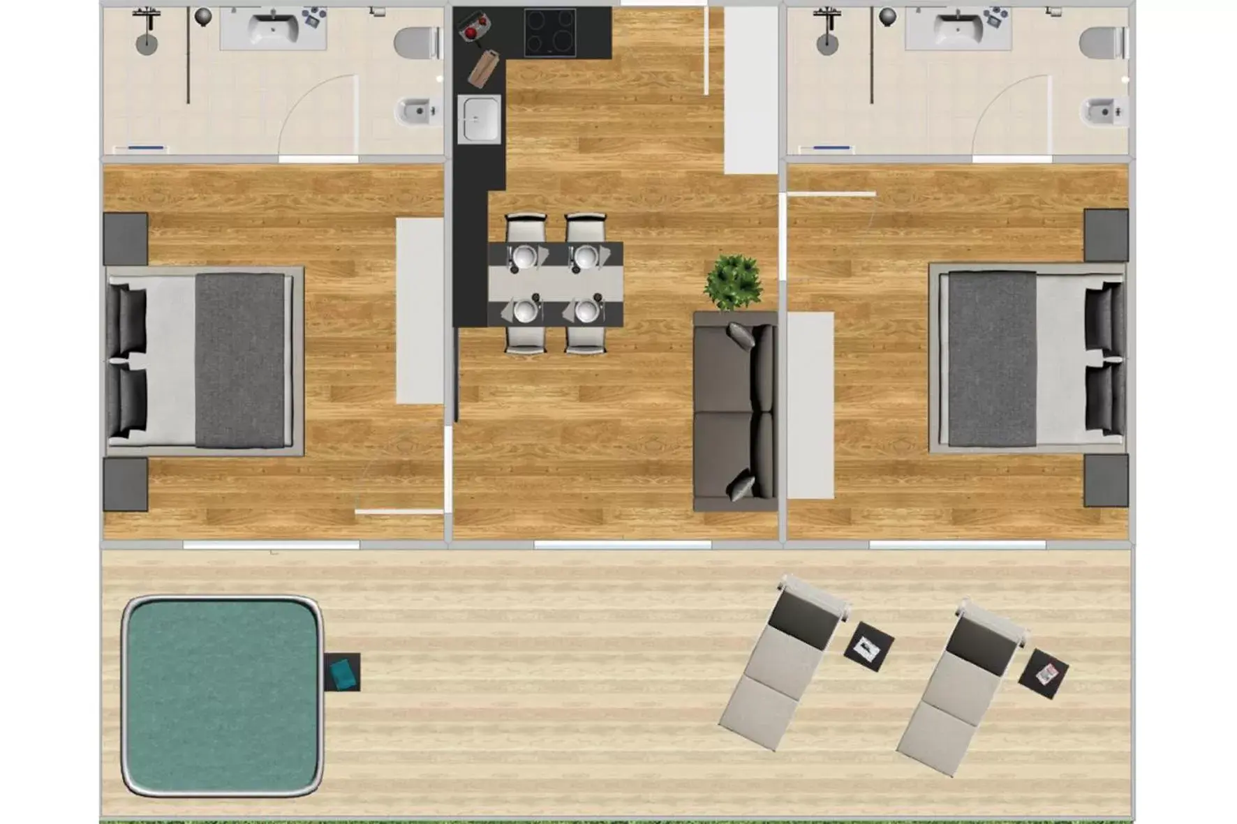 Floor Plan in K1 Mountain Chalet - Luxury Apartements