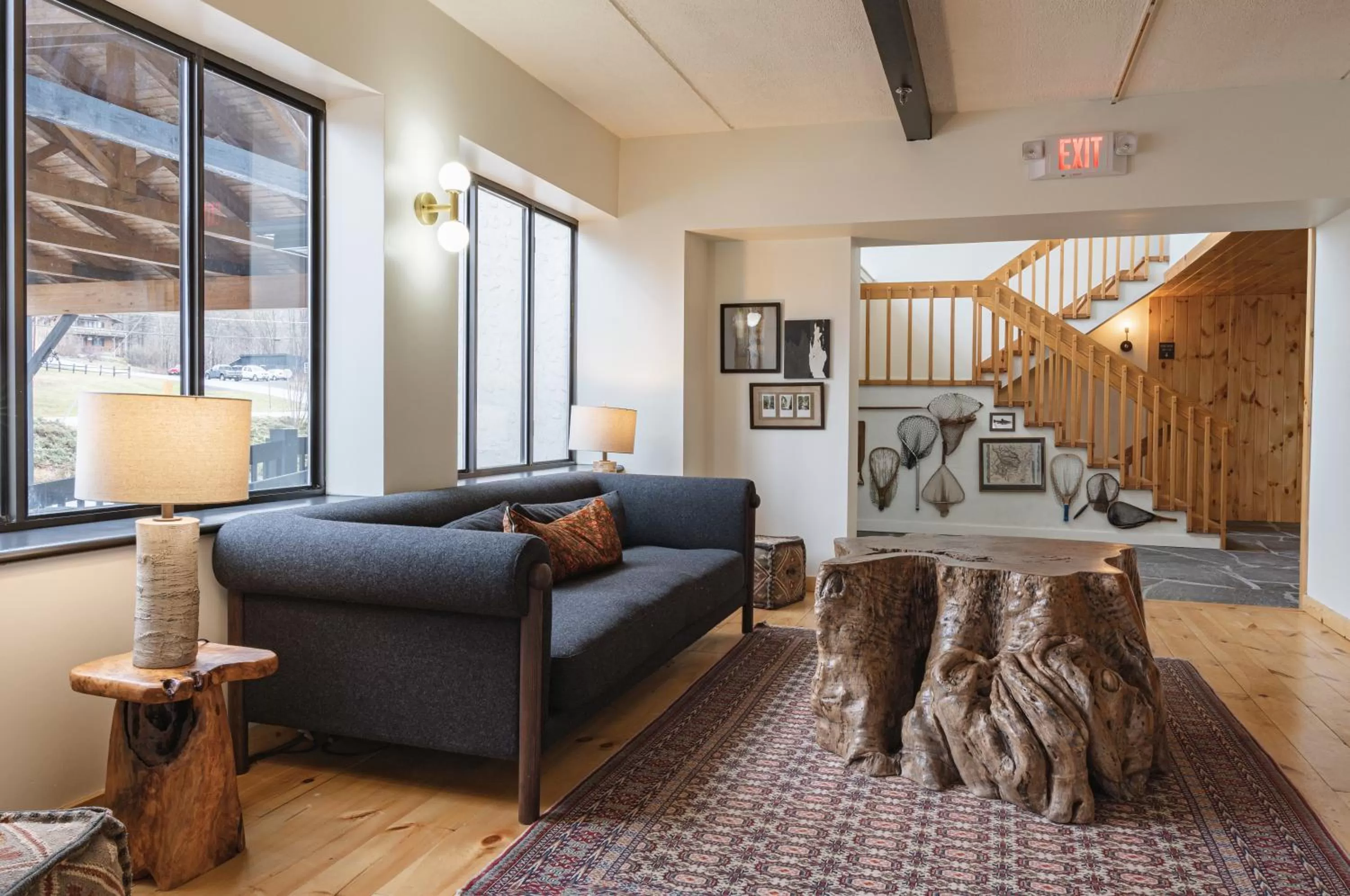 Seating area in Hunter Lodge, a Bluebird by Lark