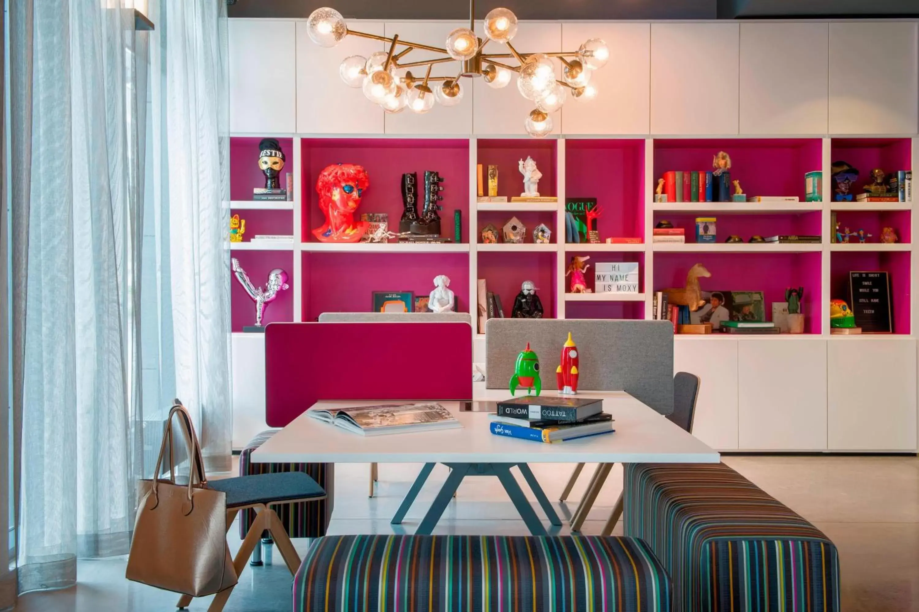 Living room, Restaurant/Places to Eat in Moxy Frankfurt Airport