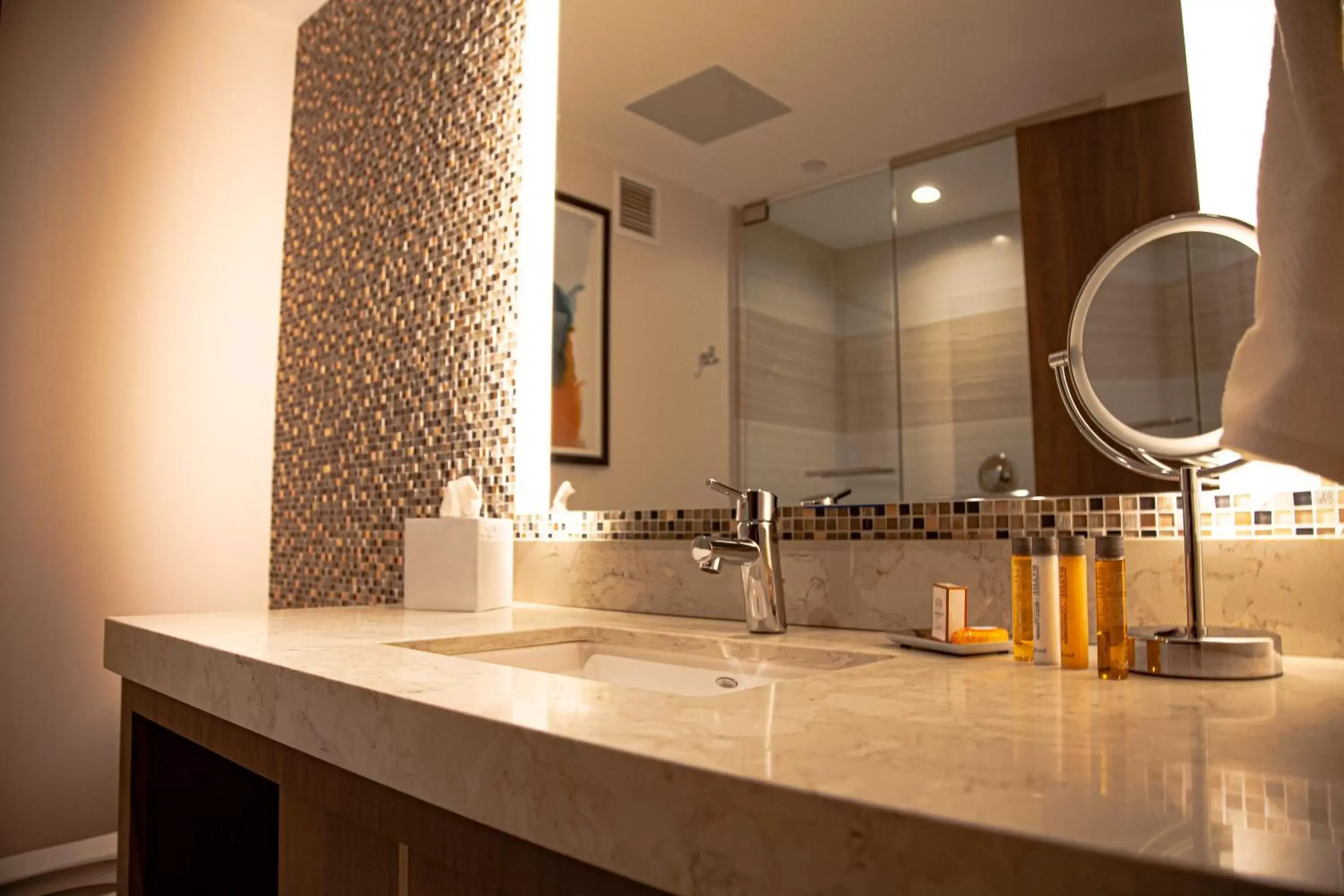 Shower, Bathroom in The Landing Hotel at Rivers Casino Pittsburgh