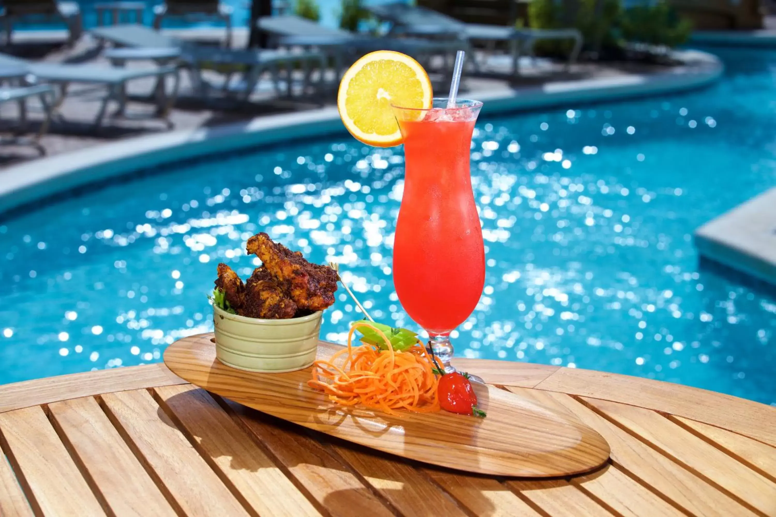 Food close-up, Swimming Pool in Warwick Paradise Island Bahamas - All Inclusive - Adults Only