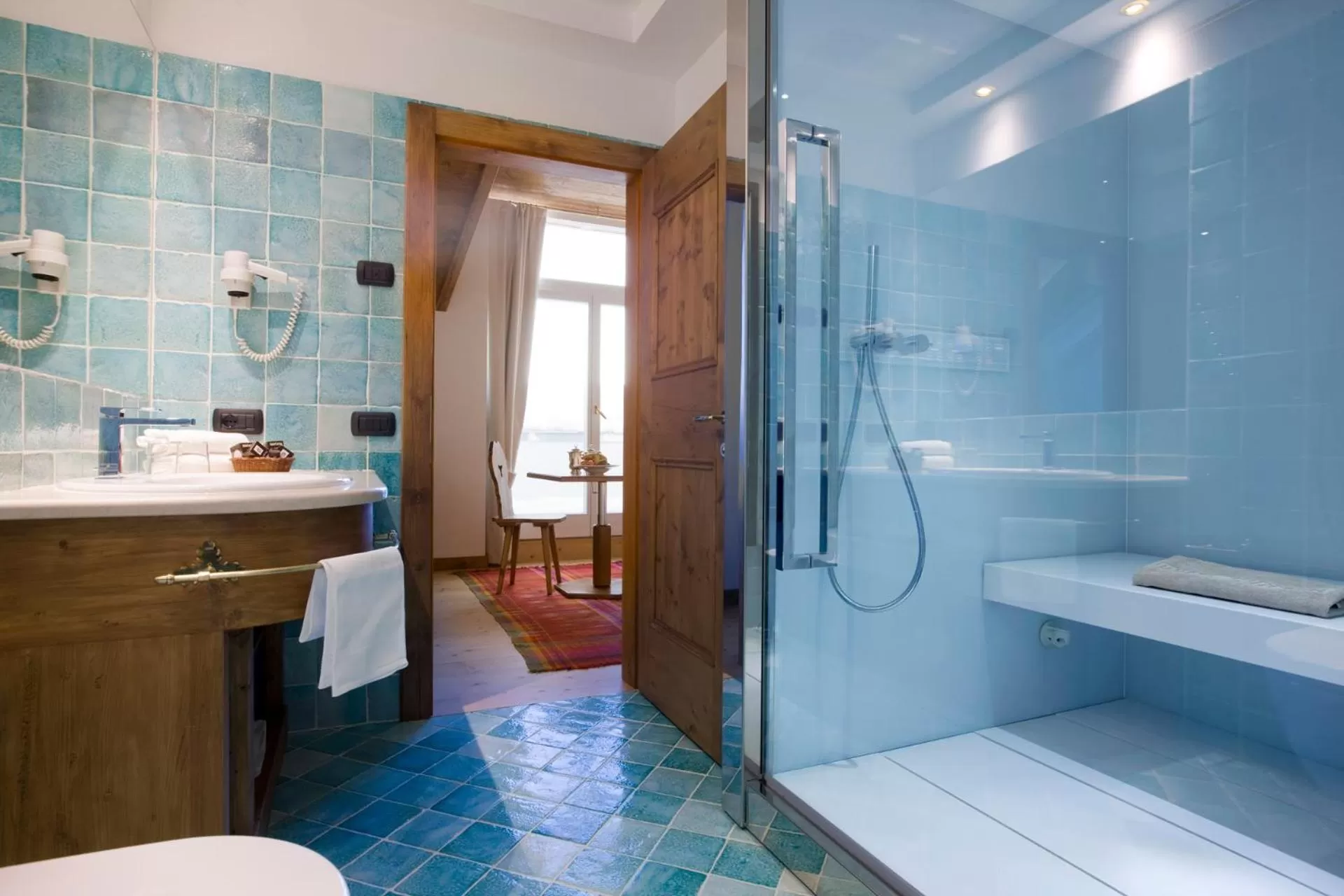 Steam room in Hotel Cortina