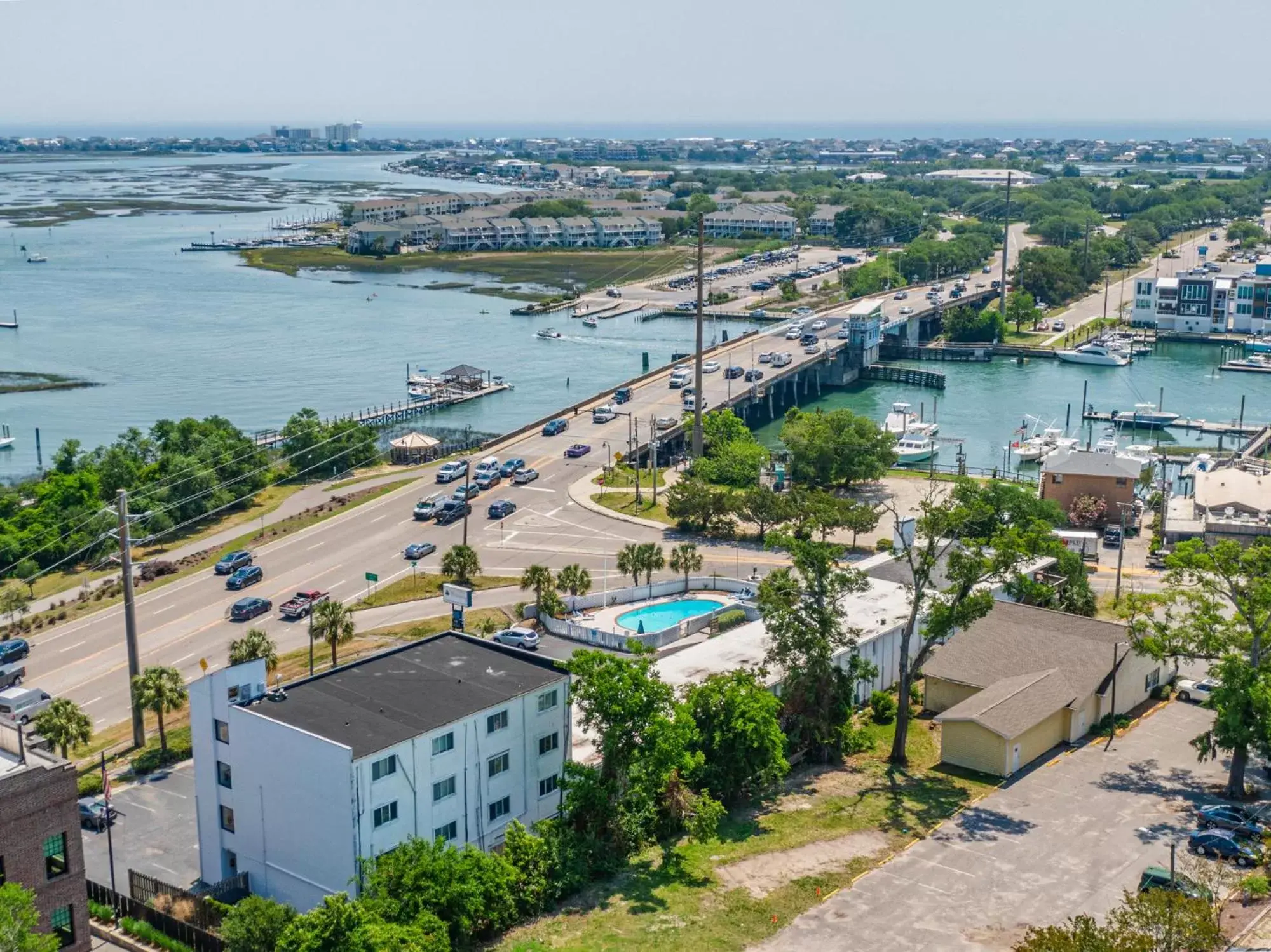 Property building, Bird's-eye View in The Waterway Pet Friendly by Carolina Retreats