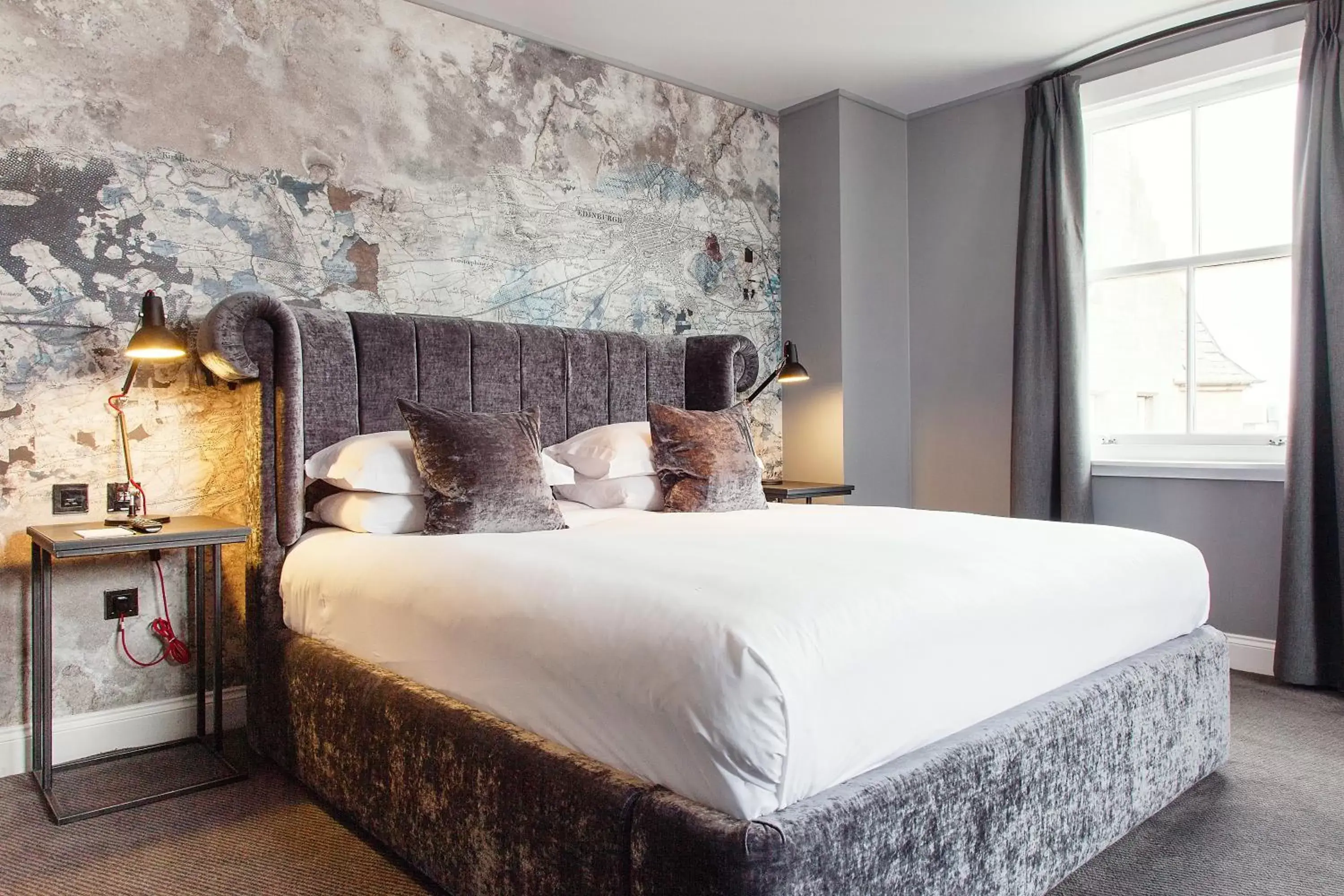 Bedroom, Bed in Malmaison Edinburgh