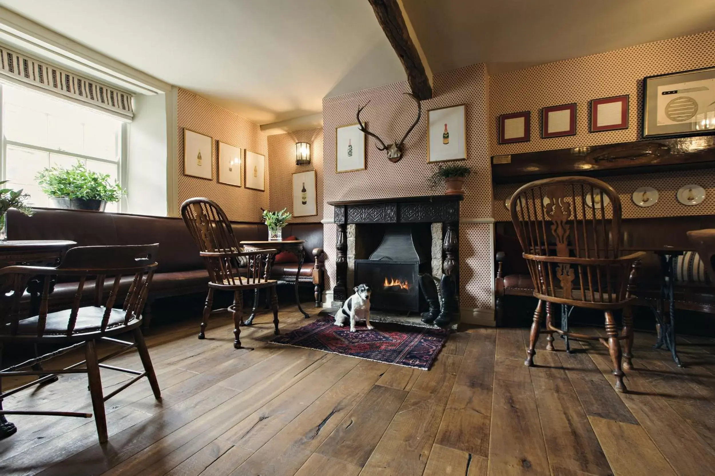 Seating area in The White Swan Inn